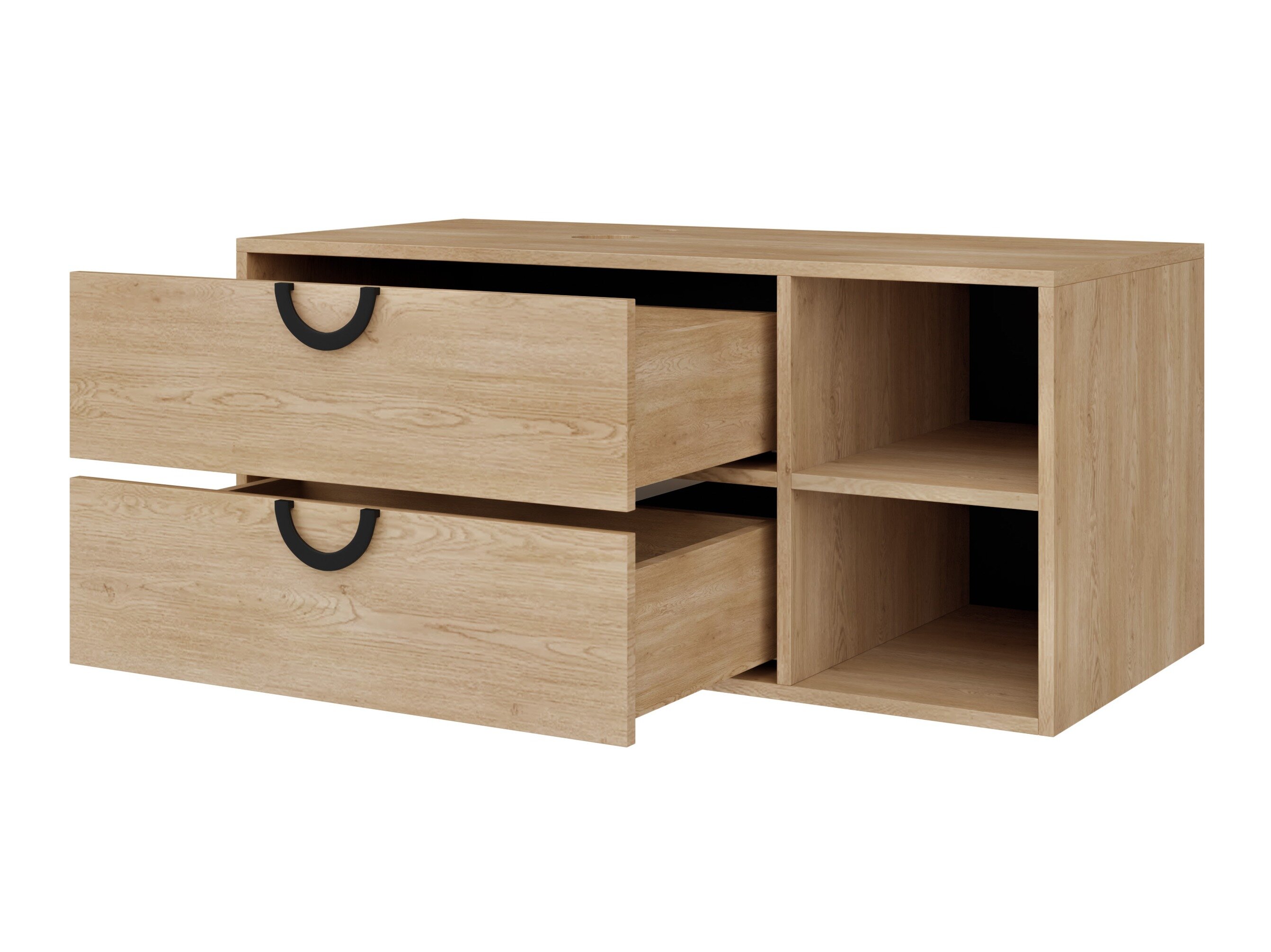 Hangend badkamermeubel voor wastafel Sodalis (Notenhout)