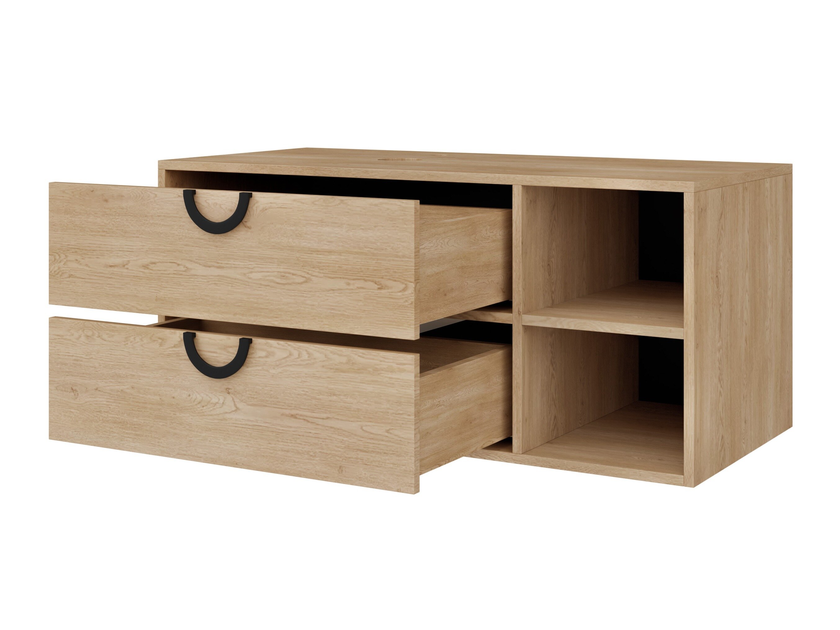 Hangend badkamermeubel voor wastafel Sodalis (Zwart)