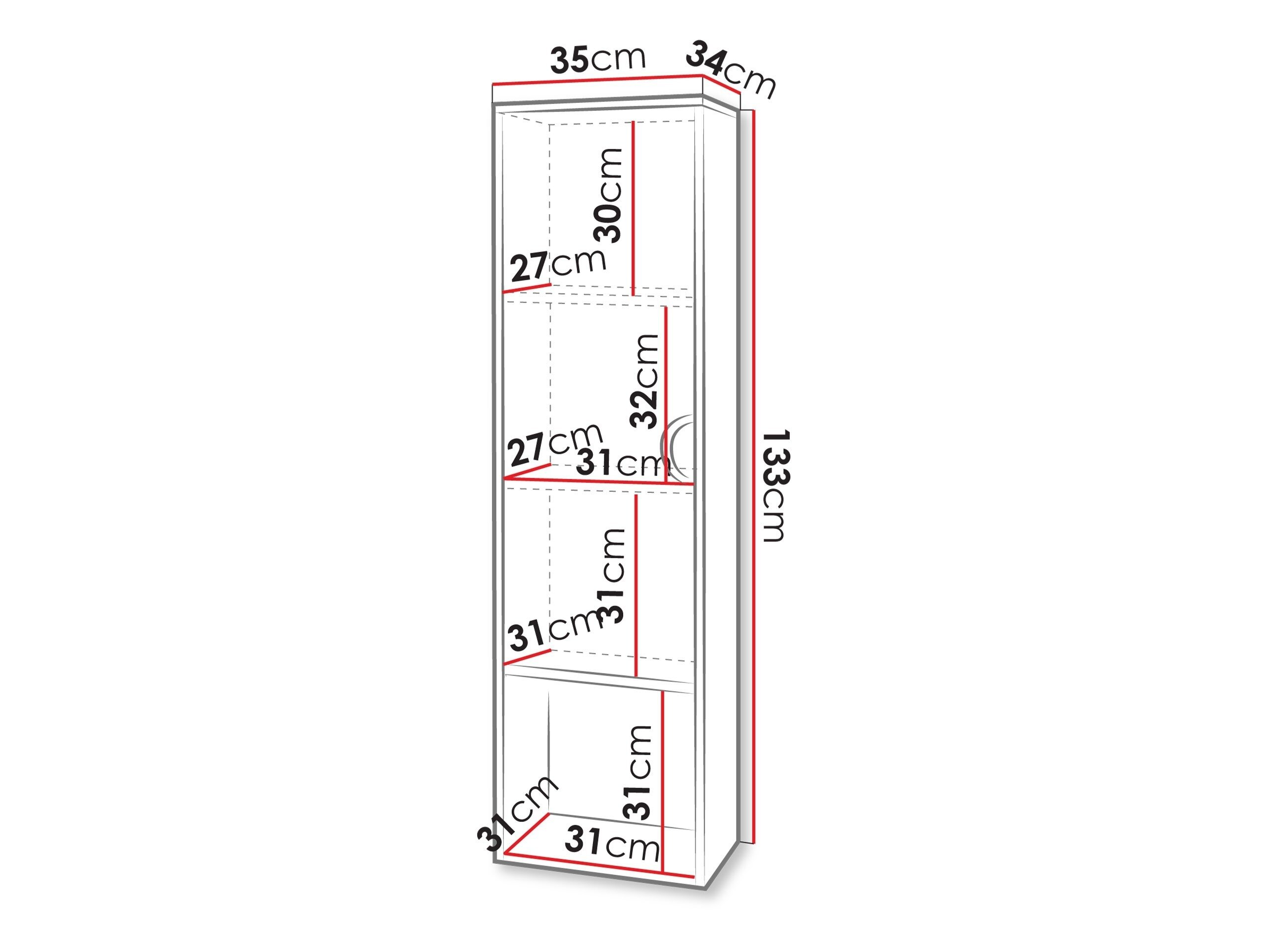 Vægmonteret badeværelsesskab Sodalis (Egetræ)