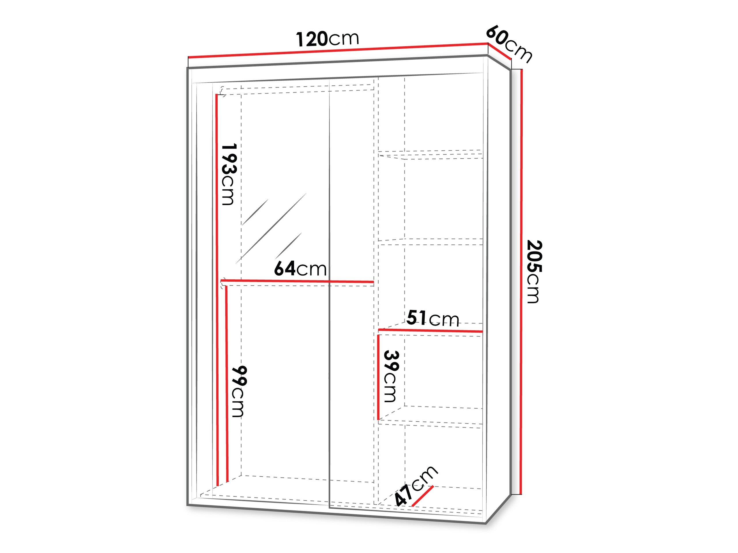 Garderobeskab Apopka 102 (Kashmir)