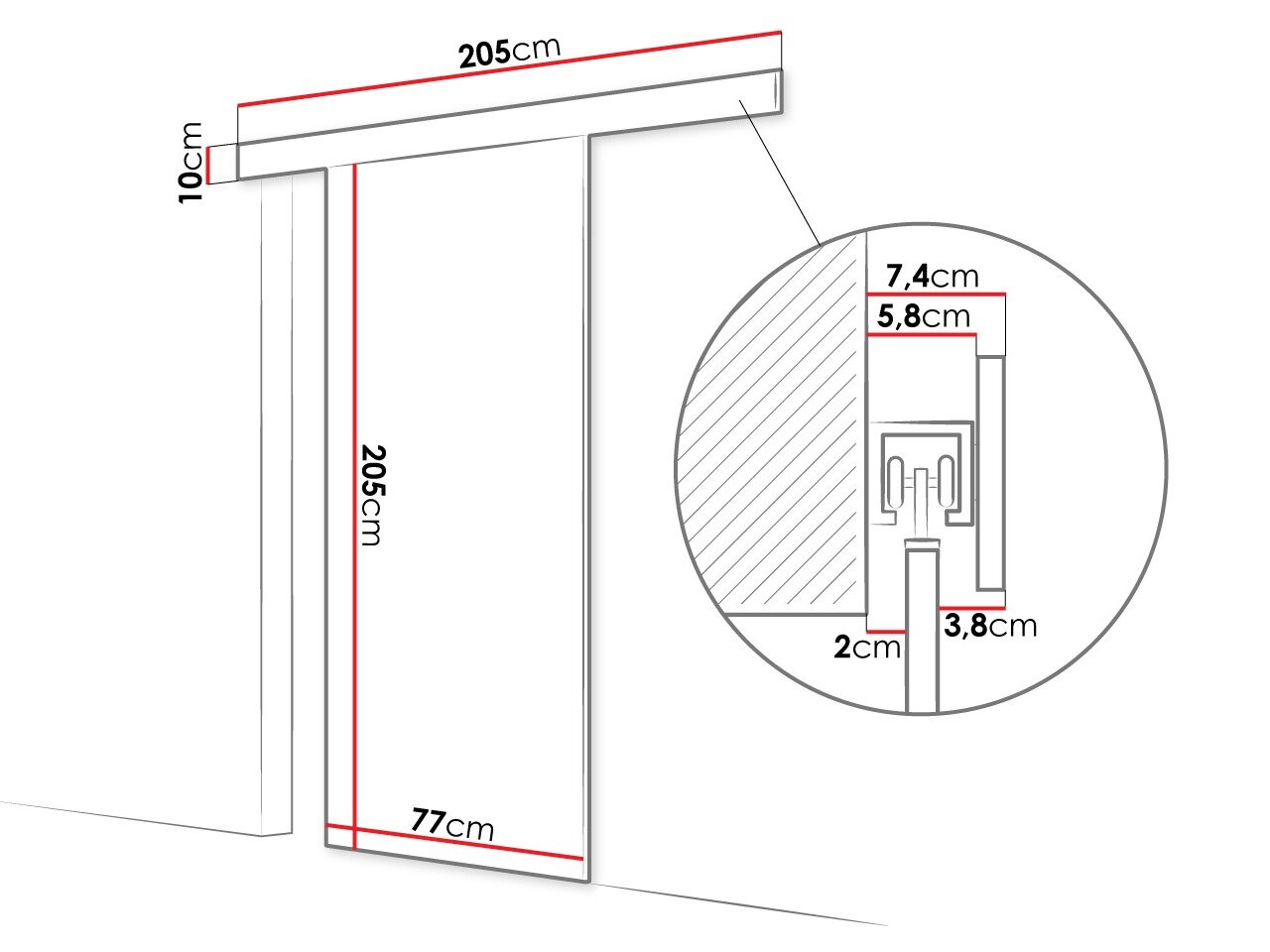 Skydedør Closico Fundus I (Kashmir)