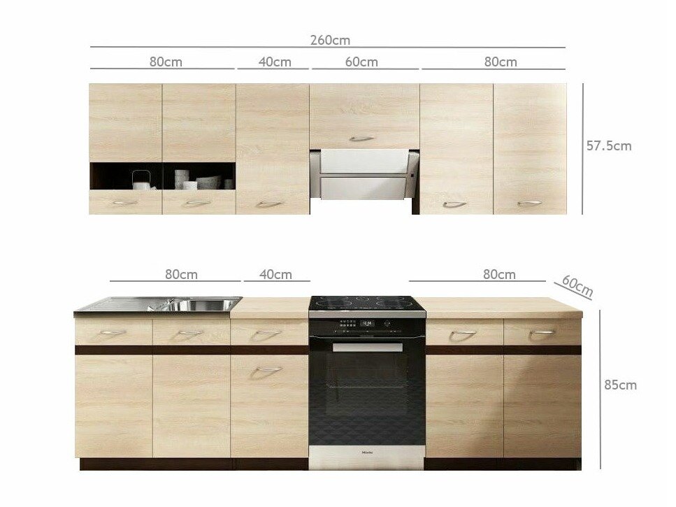 Modularni kuhinjski komplet Eli Light 113