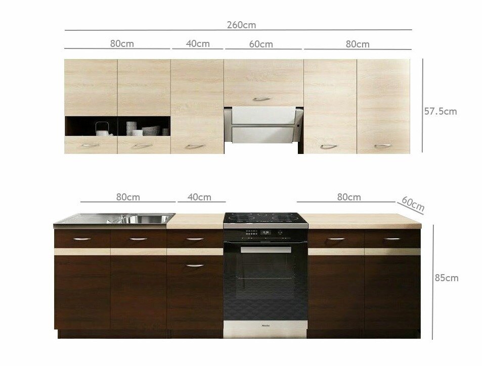 Modulaire keukenset Eli Dark 113
