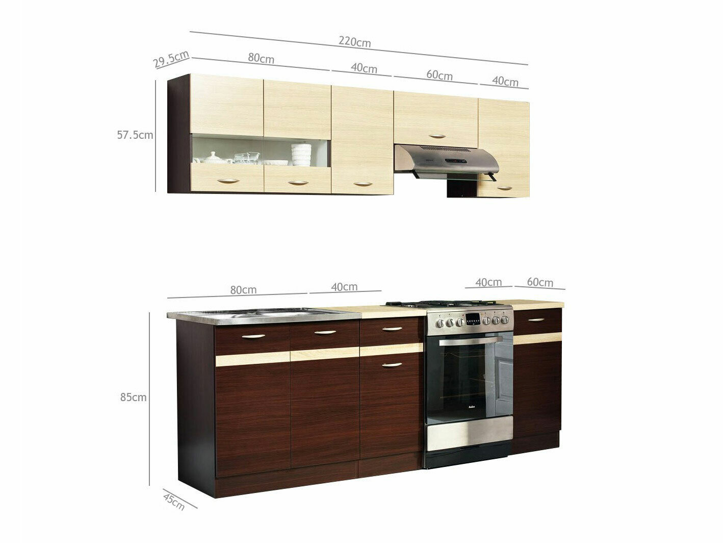 Modulaire keukenset Eli Dark 111