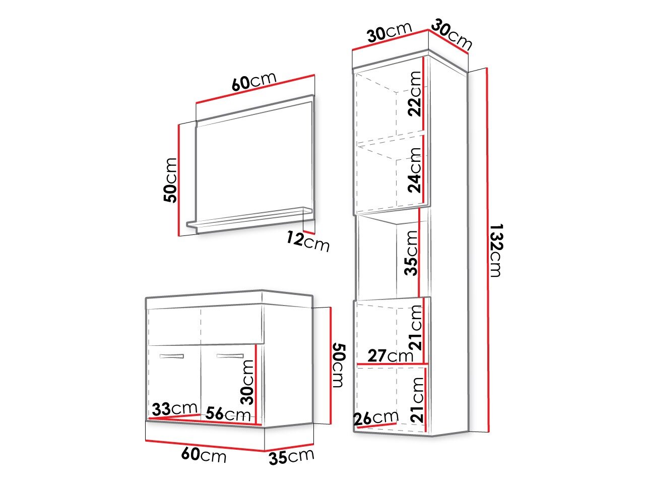 Badeværelsessæt Sarasota 122 (Kashmir)