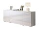 Kommode Sarasota 129 (Hvid + Glansfuld hvid)