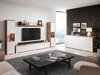 Stuemøbelsæt Sarasota 133 (Wotan eg + Glansfuld hvid)