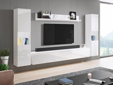 Woonkamerset Sarasota 131 (Wit + Glanzend wit)