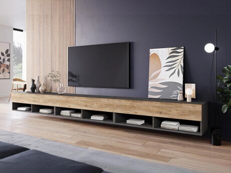TV-állvány Sarasota 144 (Matera szürke + Gesztenye)