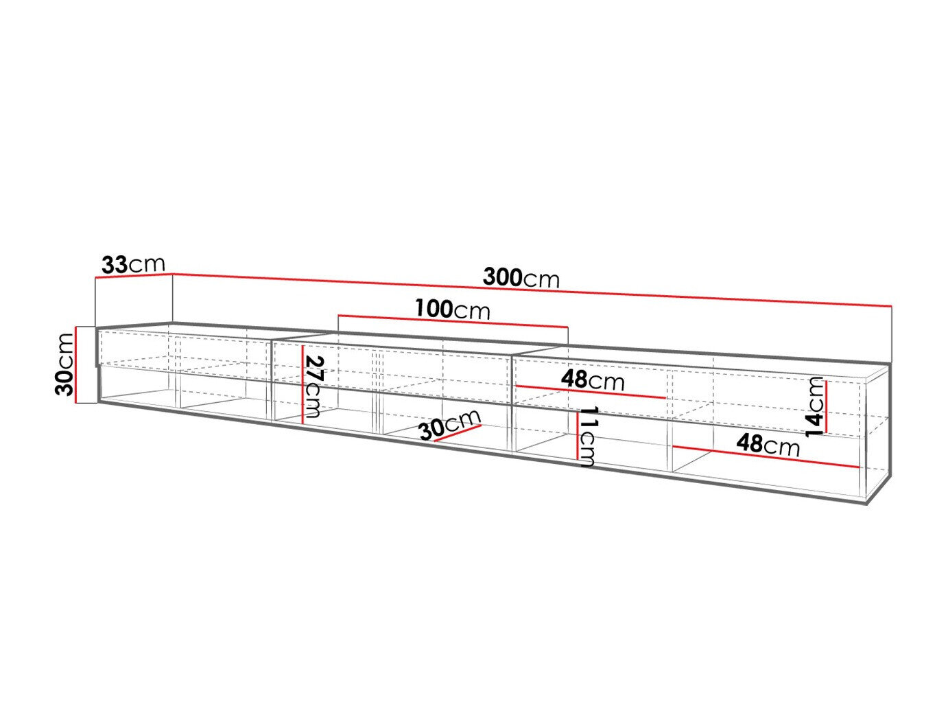 TV-bord Sarasota 144 (Grafit)