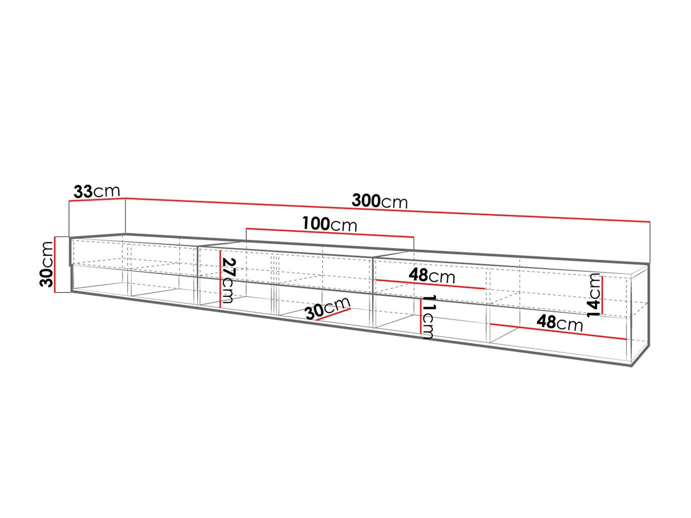 TV-bord Sarasota 144 (Grafit)