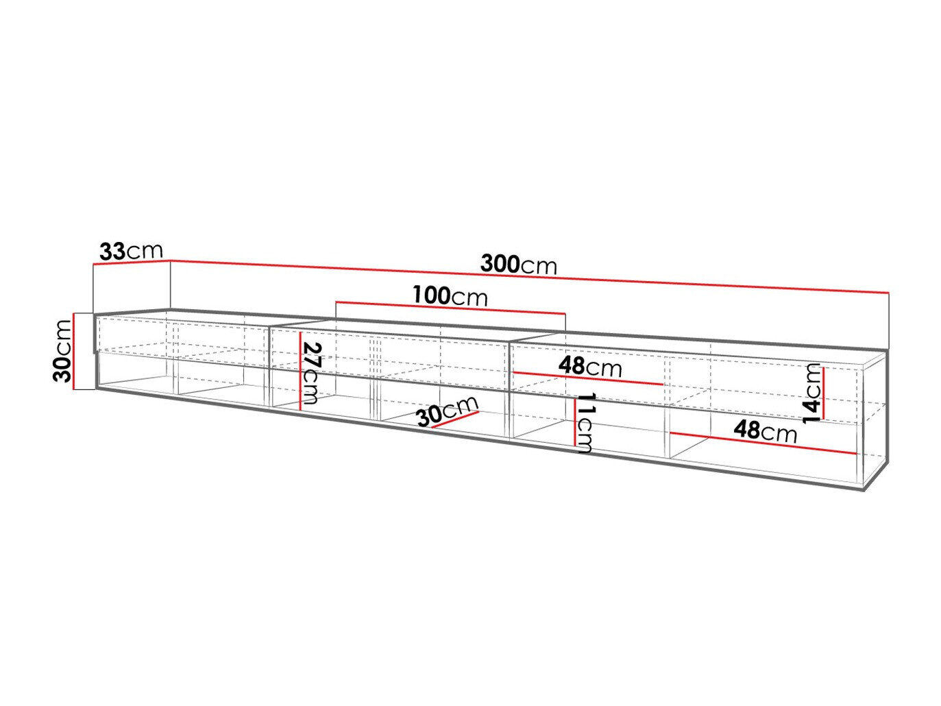 TV-bord Sarasota 144 (Kashmir)