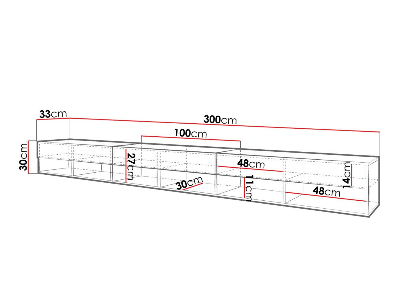 TV-bord Sarasota 144 (Kashmir)