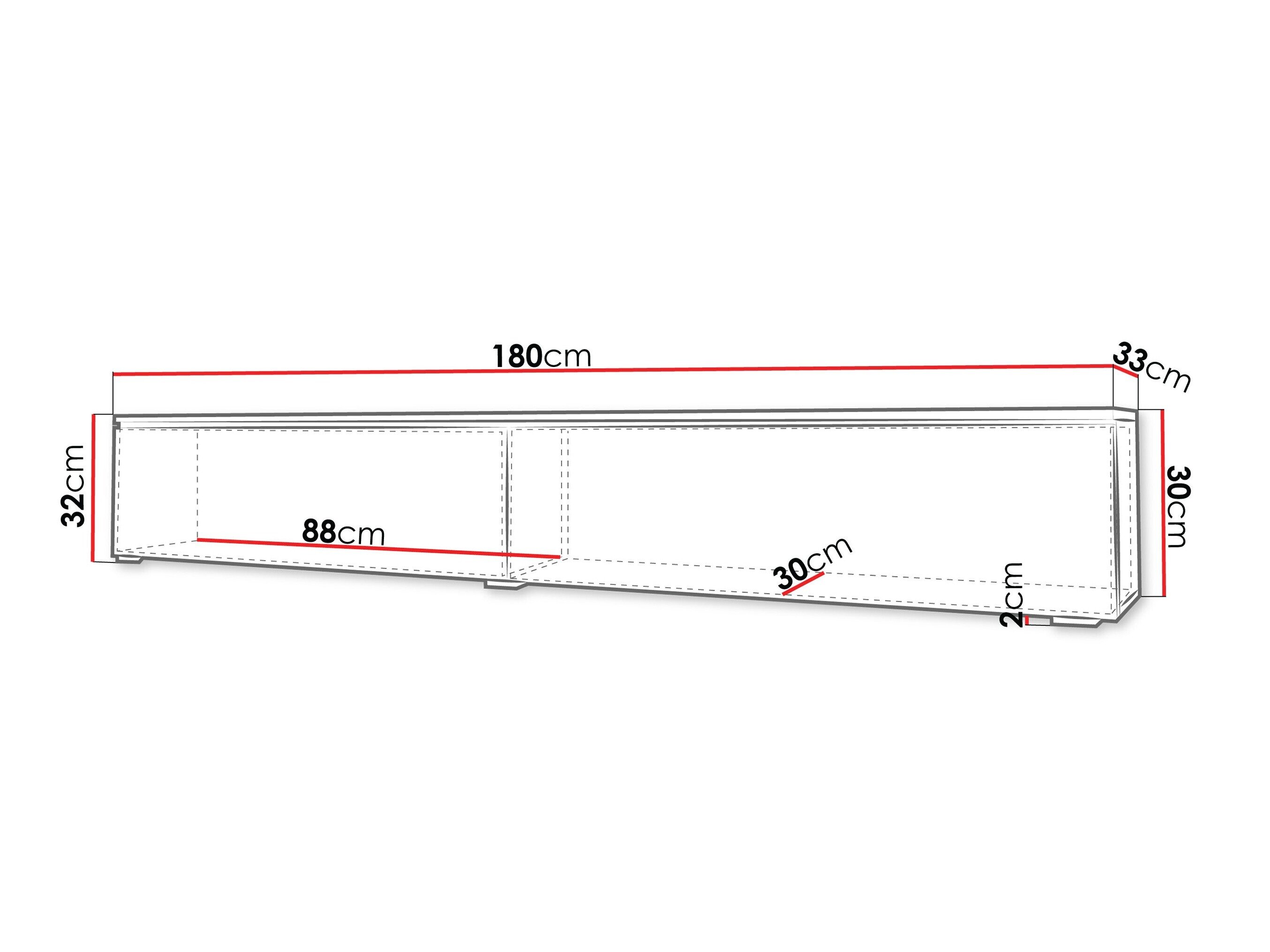 TV-bord Scientia I (Grå)