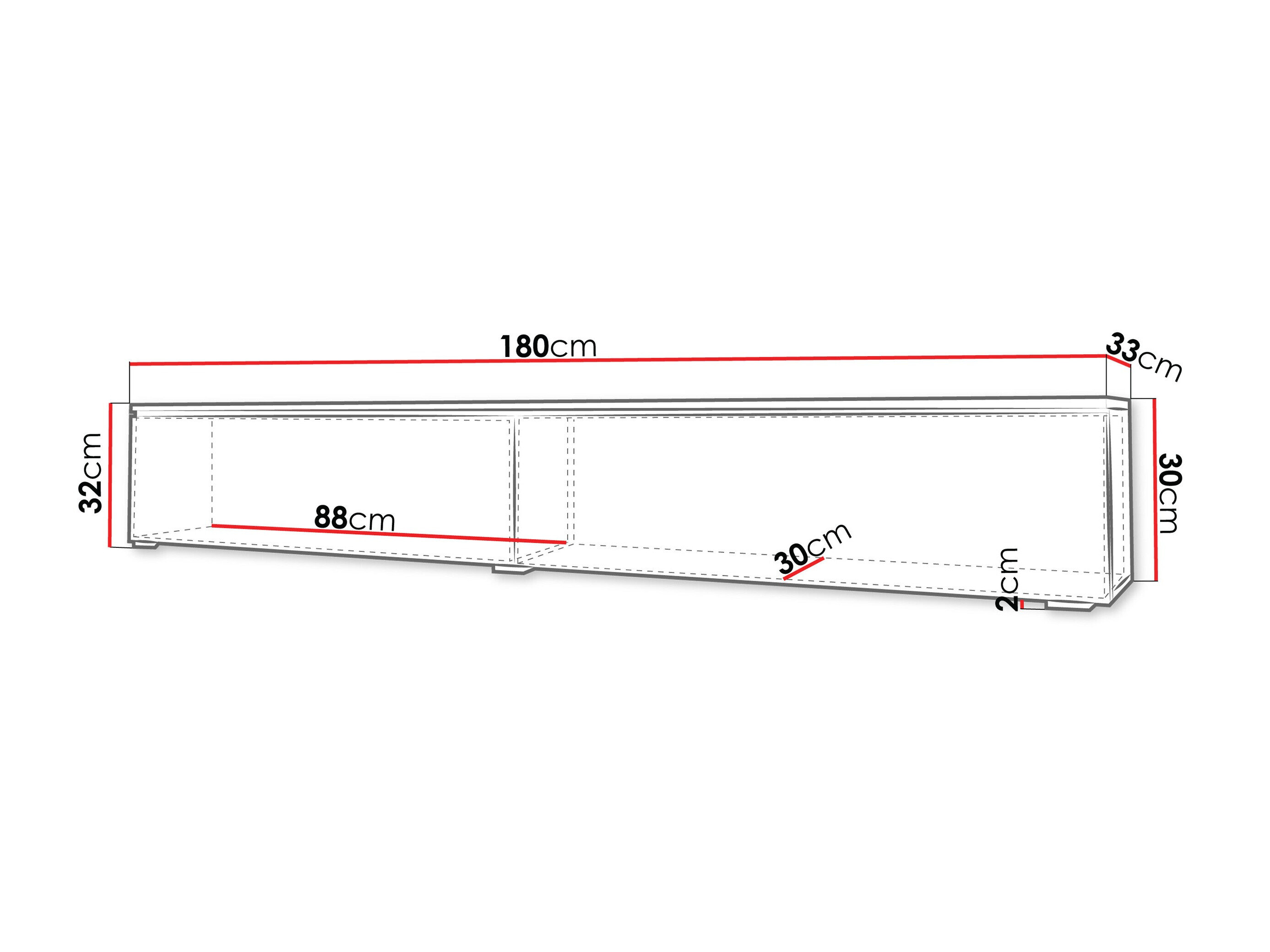 TV-bord Scientia I (Matera grå + Kastanje)