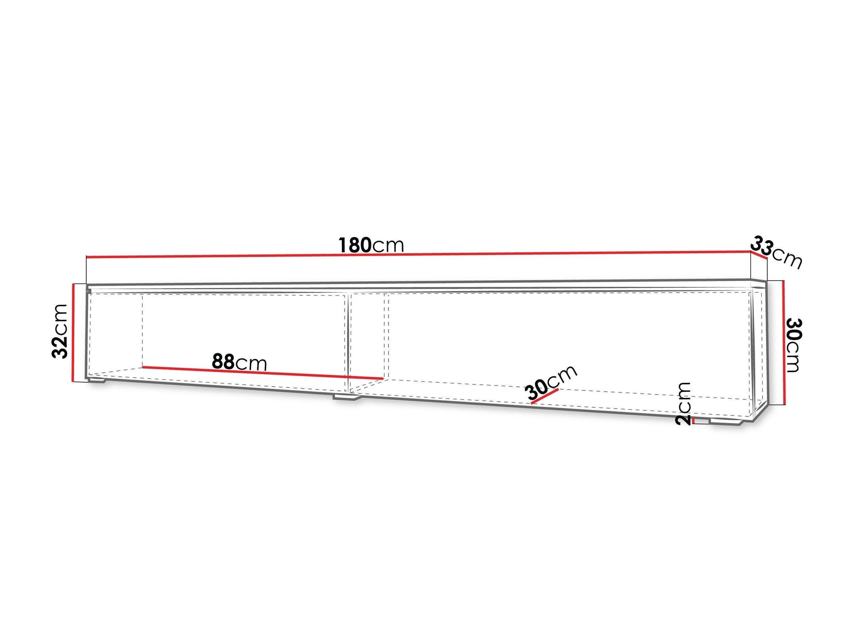 TV-bord Scientia I (Matera grå + Kastanje)