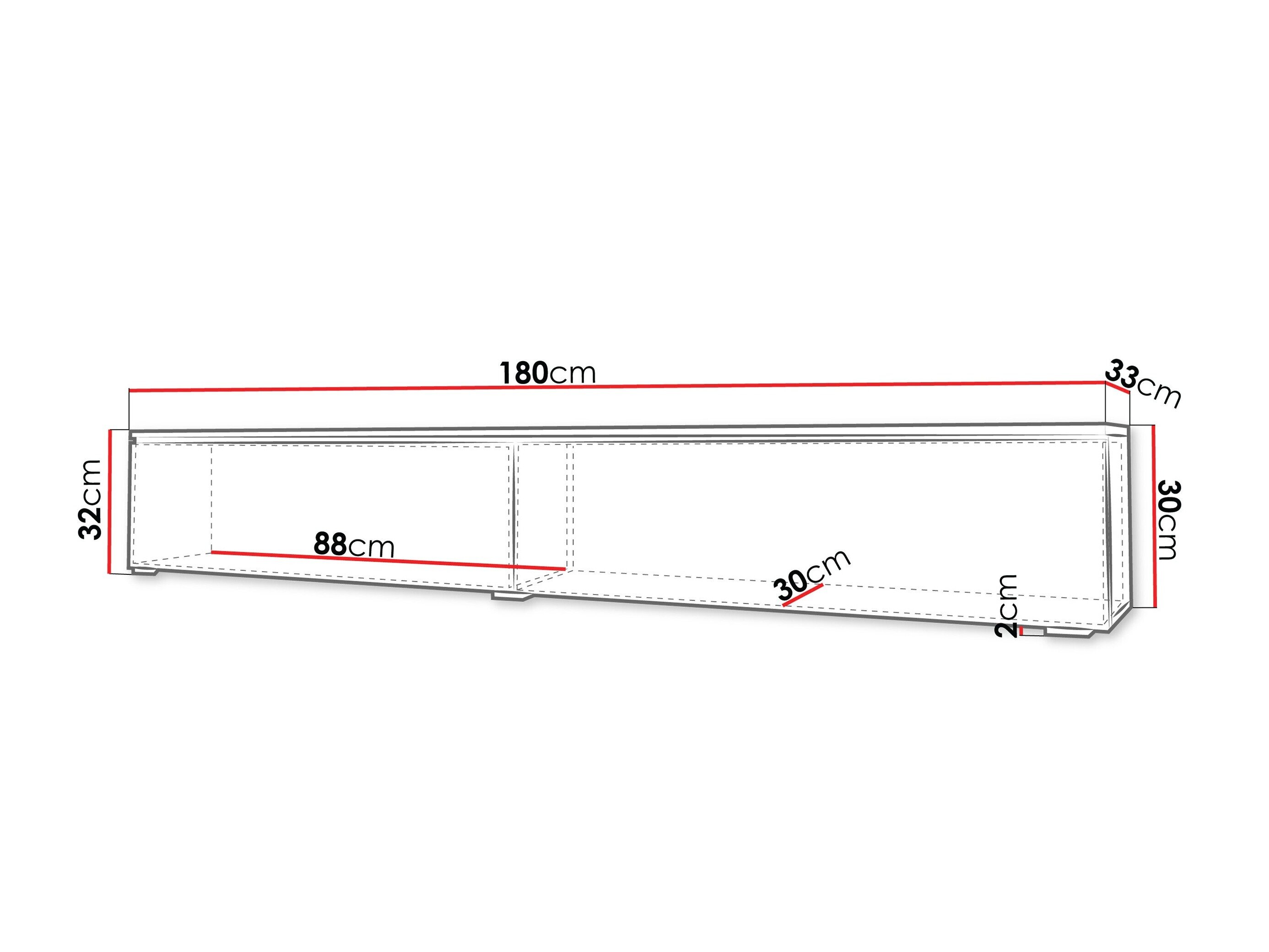 TV-bord Scientia I (Støvet grøn)