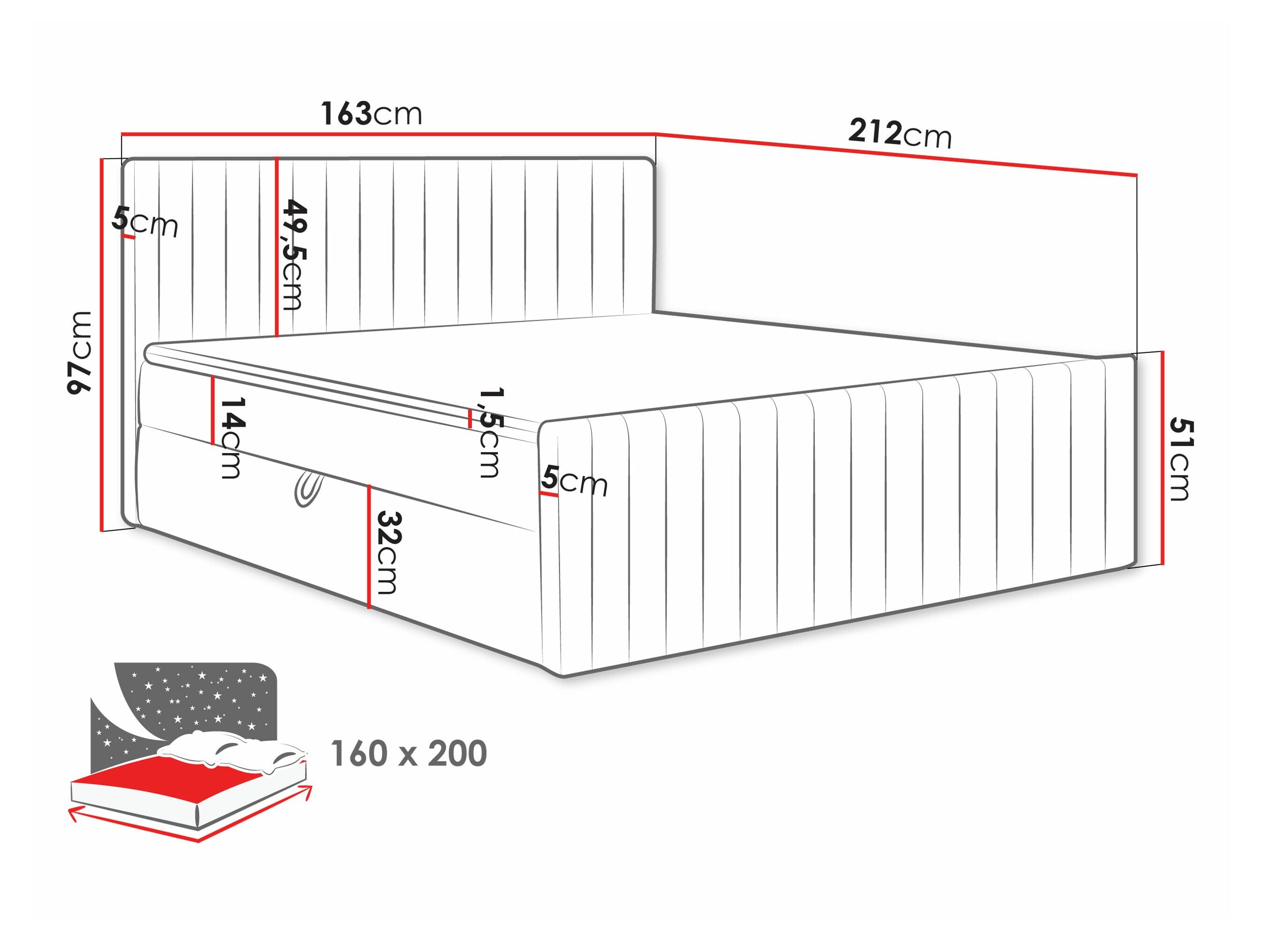 Boxspring postelja Comfivo Apis II (Polo 891)