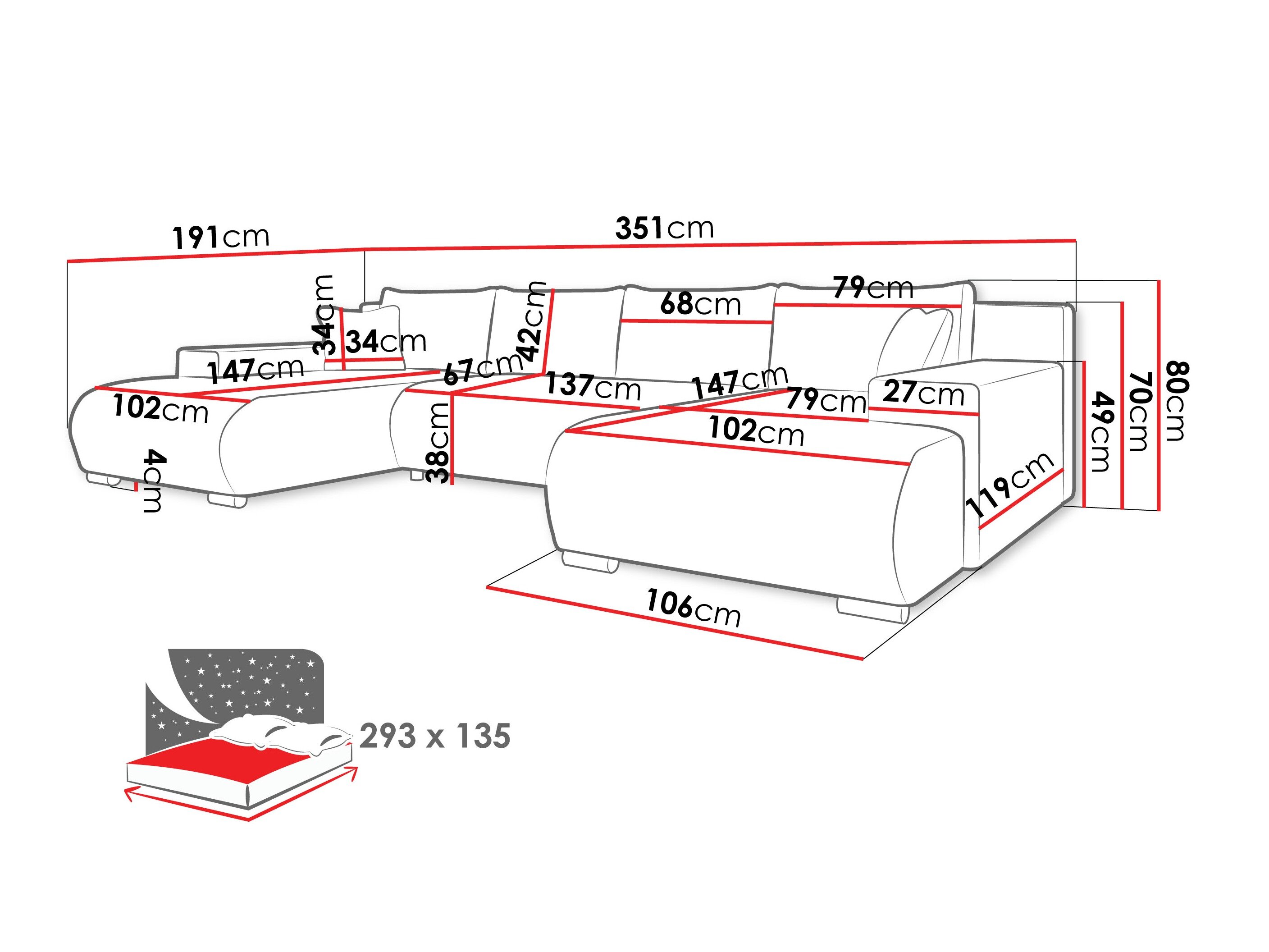 Hjørnesofa Comfivo 483 (Wave 15)