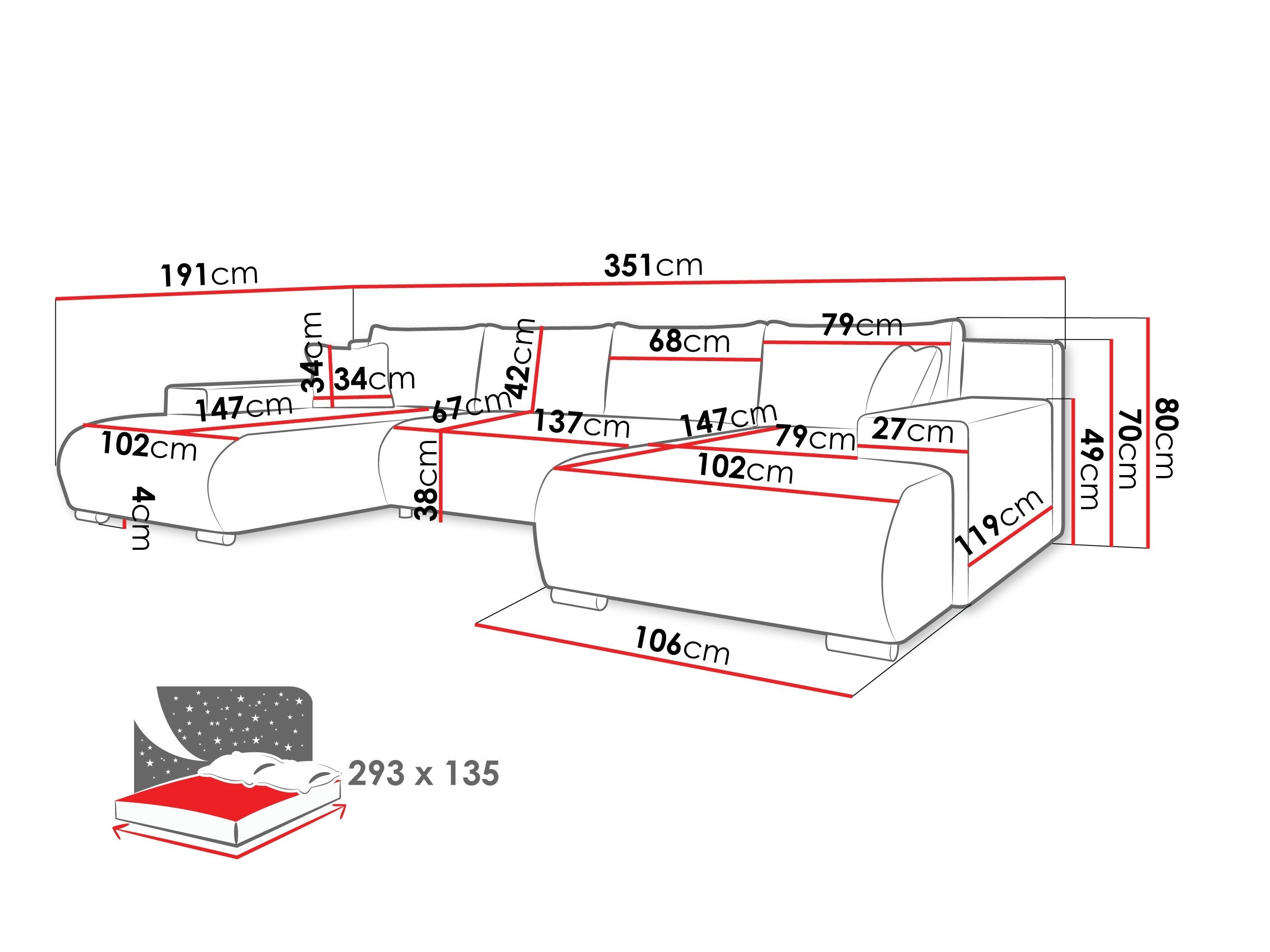 Hjørnesofa Comfivo Equus (Clara 215.10)