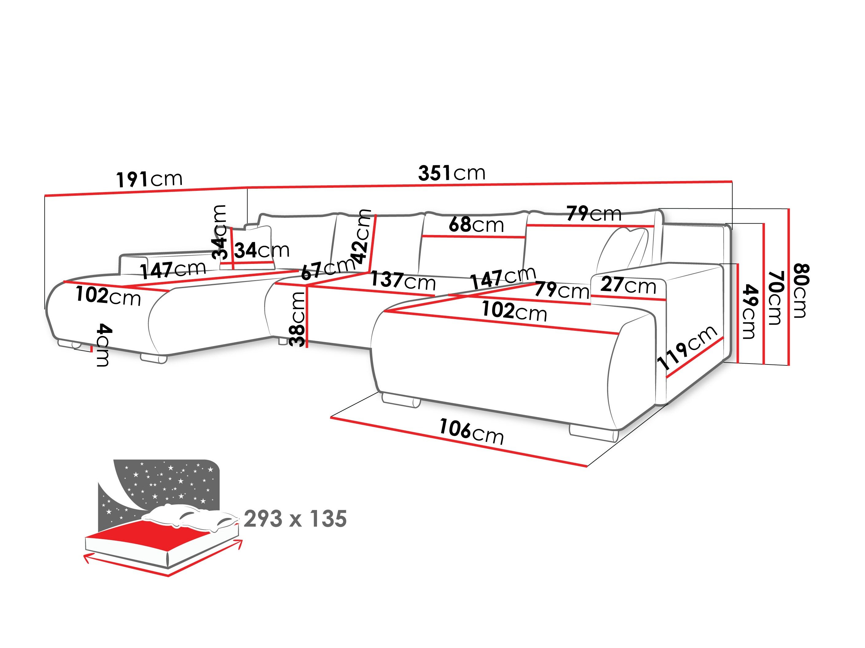 Hjørnesofa Comfivo Equus (Flow 06)