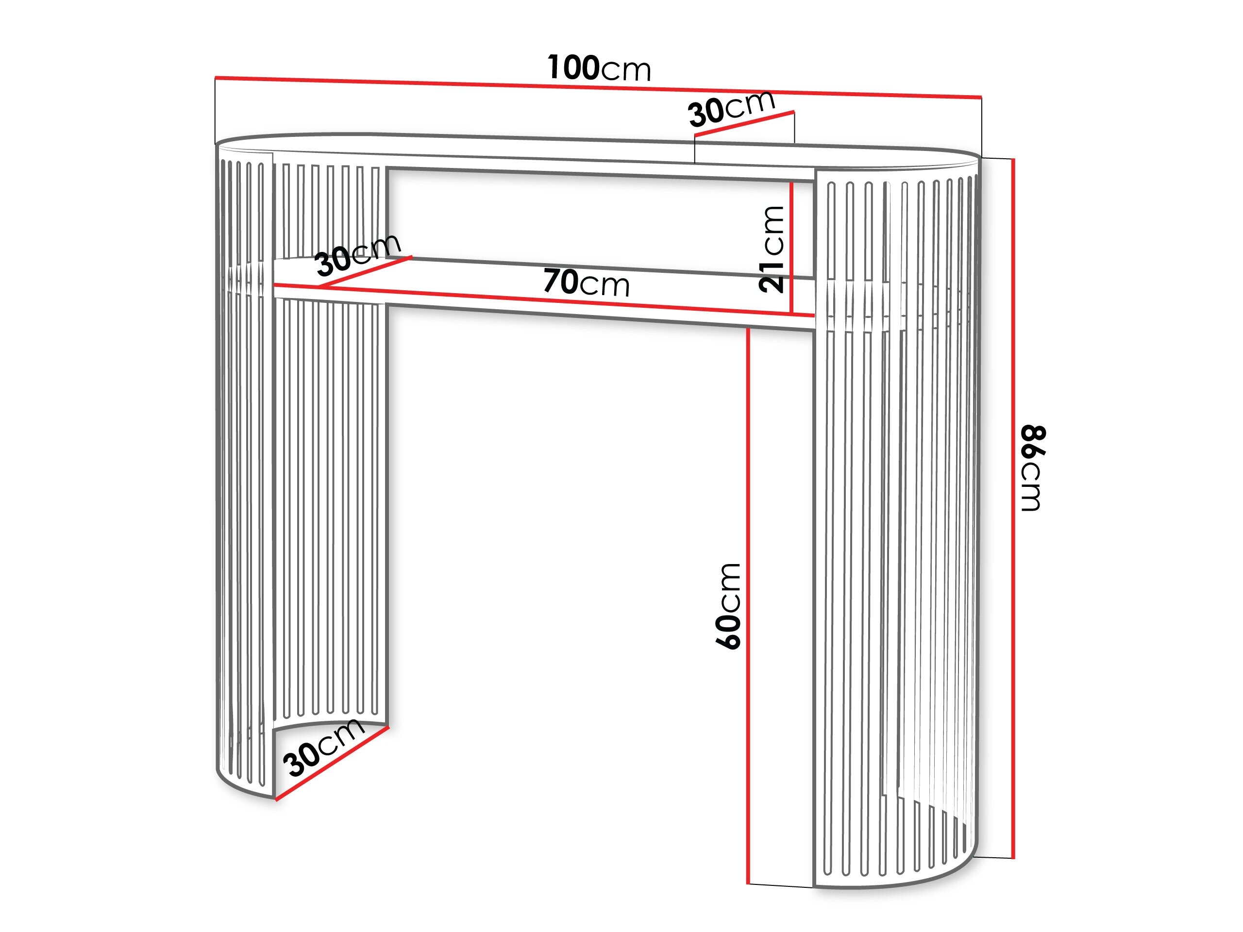 Konsolbord Civer (Sort + Hvid marmor)