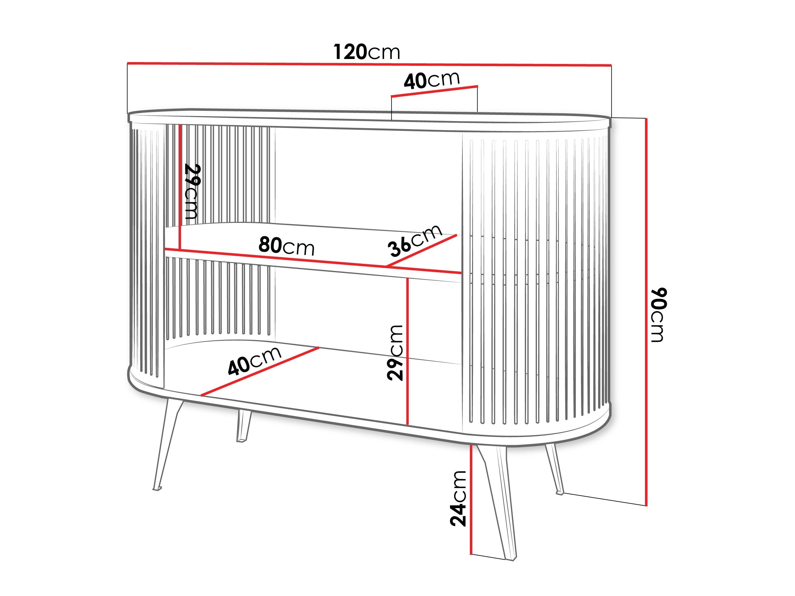 Reol Vitum I (Lyserød + Hvid)