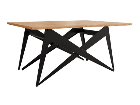 Transformeerbare salontafel Oswego 150 (Ambachtelijke gouden eik + Zwart)