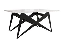 Transformeerbare salontafel Oswego 150 (Wit marmer + Zwart)