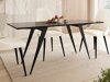 Transformeerbare salontafel Oswego 150 (Zwart marmer + Zwart)