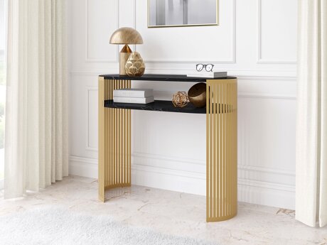 Wandtafel Civer II (Gouden + Zwart marmer)