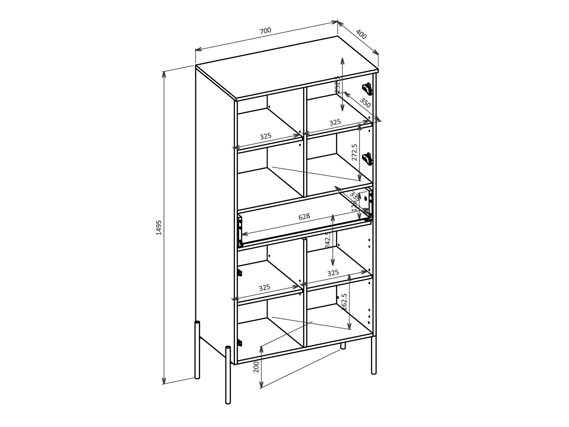Reol Levtenu 120 (Egetræ + Kashmir)