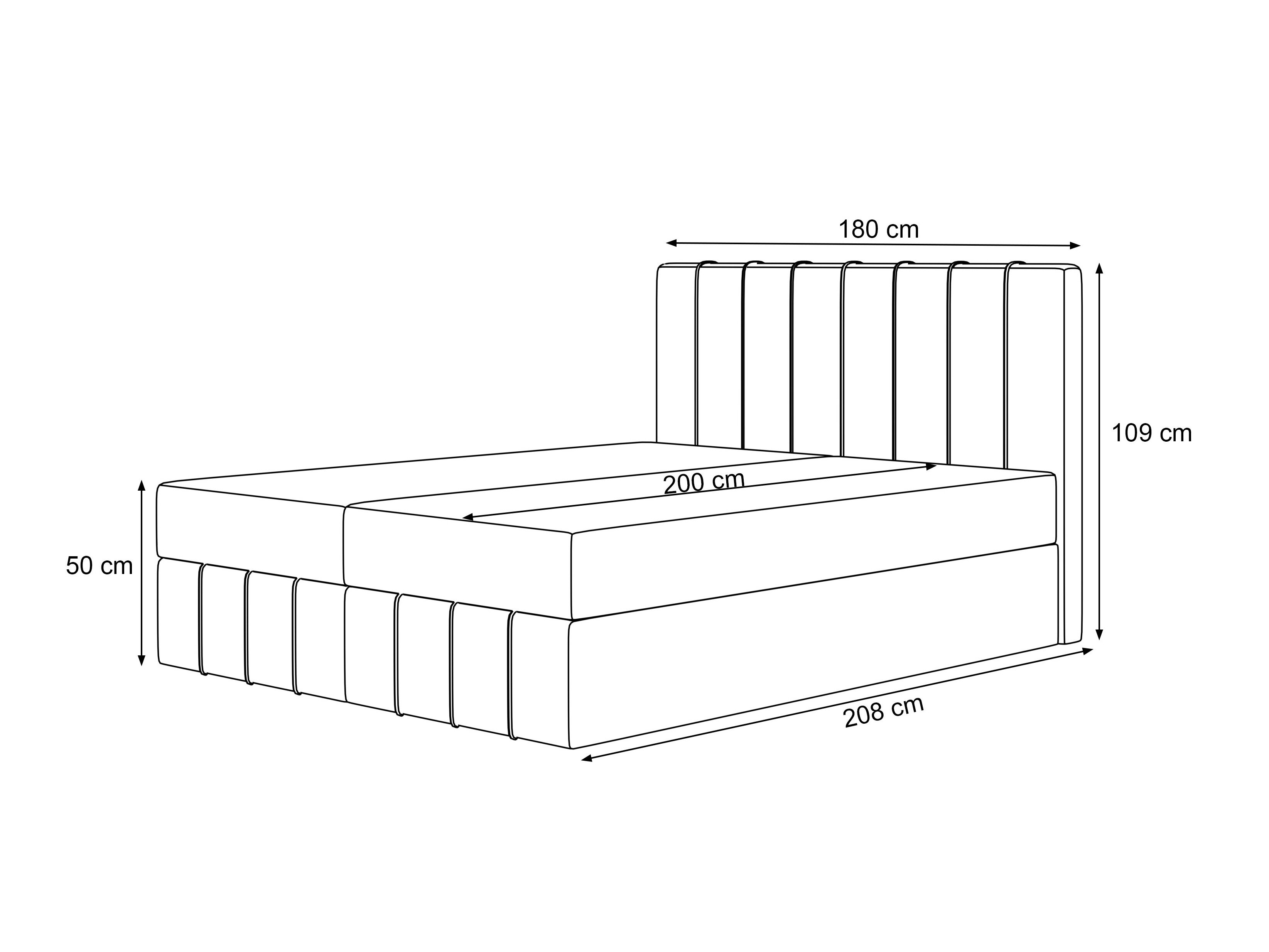 Boxspring Martinez 125 (Lumi 84)