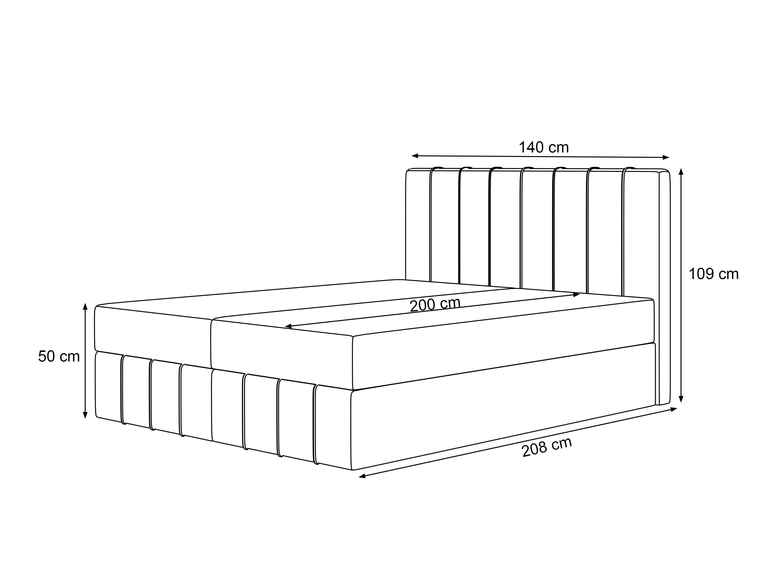 Boxspring Martinez 125 (Lumi 84)