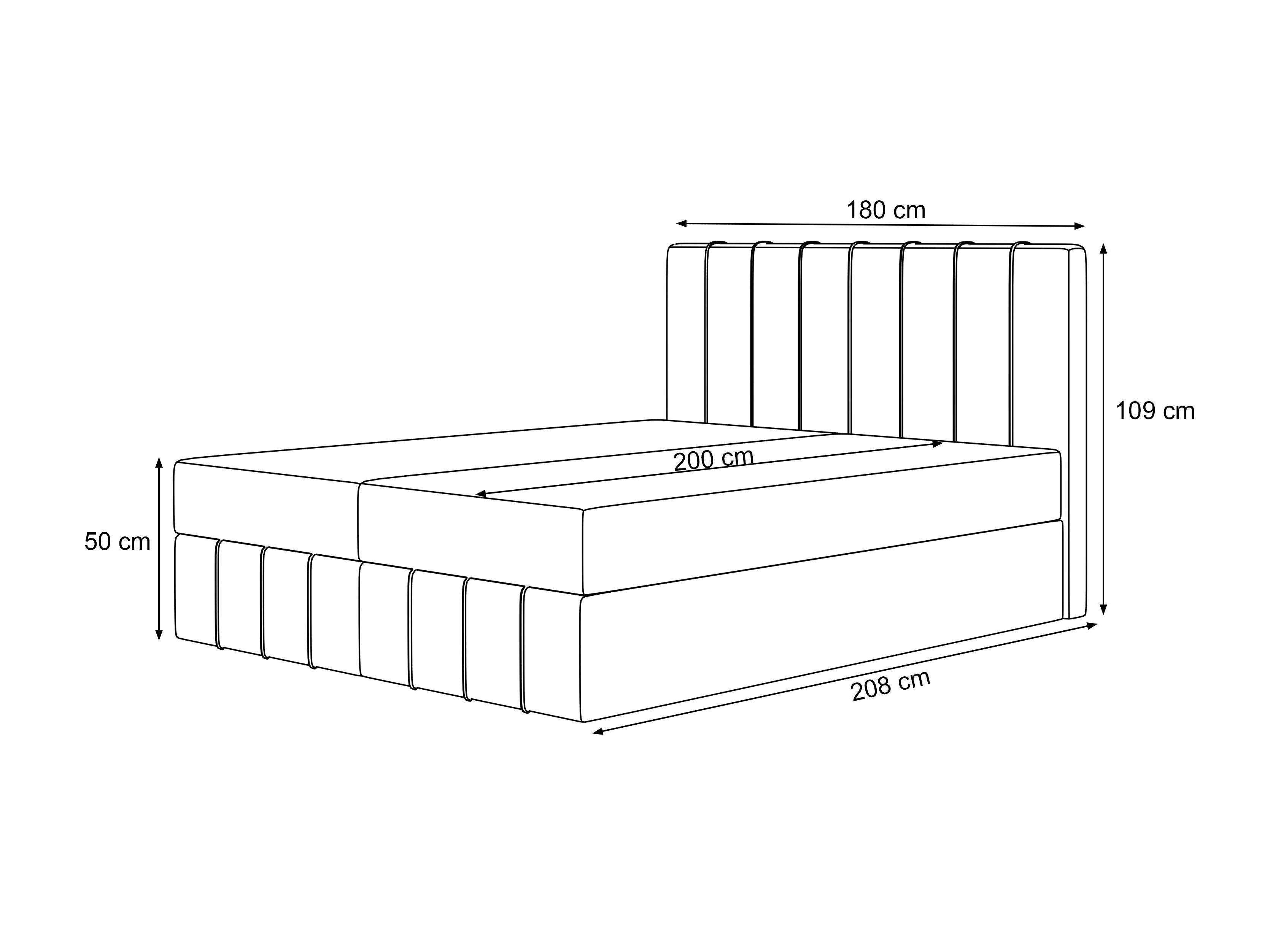 Boxspring Martinez 125 (Pianee 18)