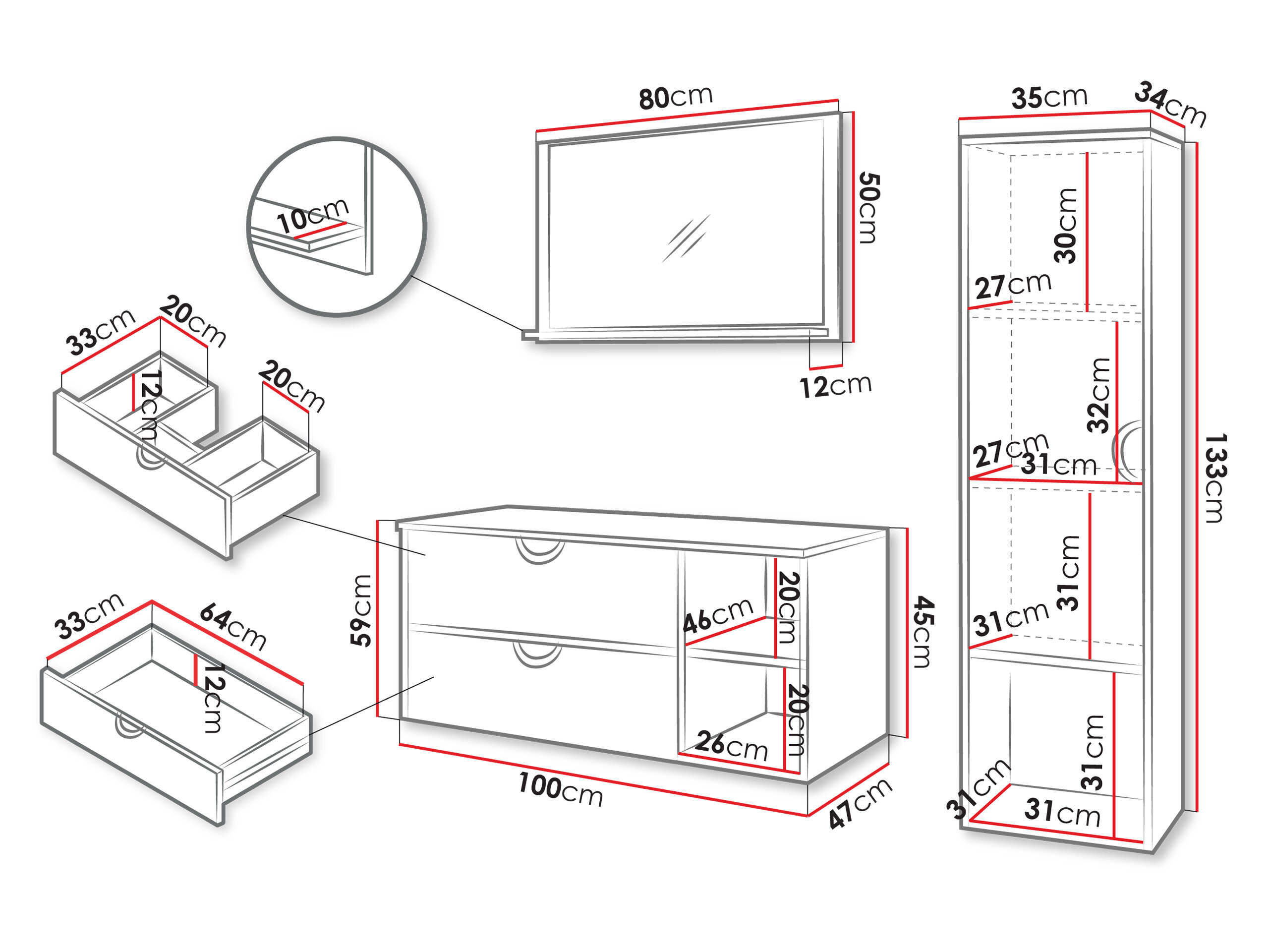 Badeværelsessæt Sodalis (Egetræ)