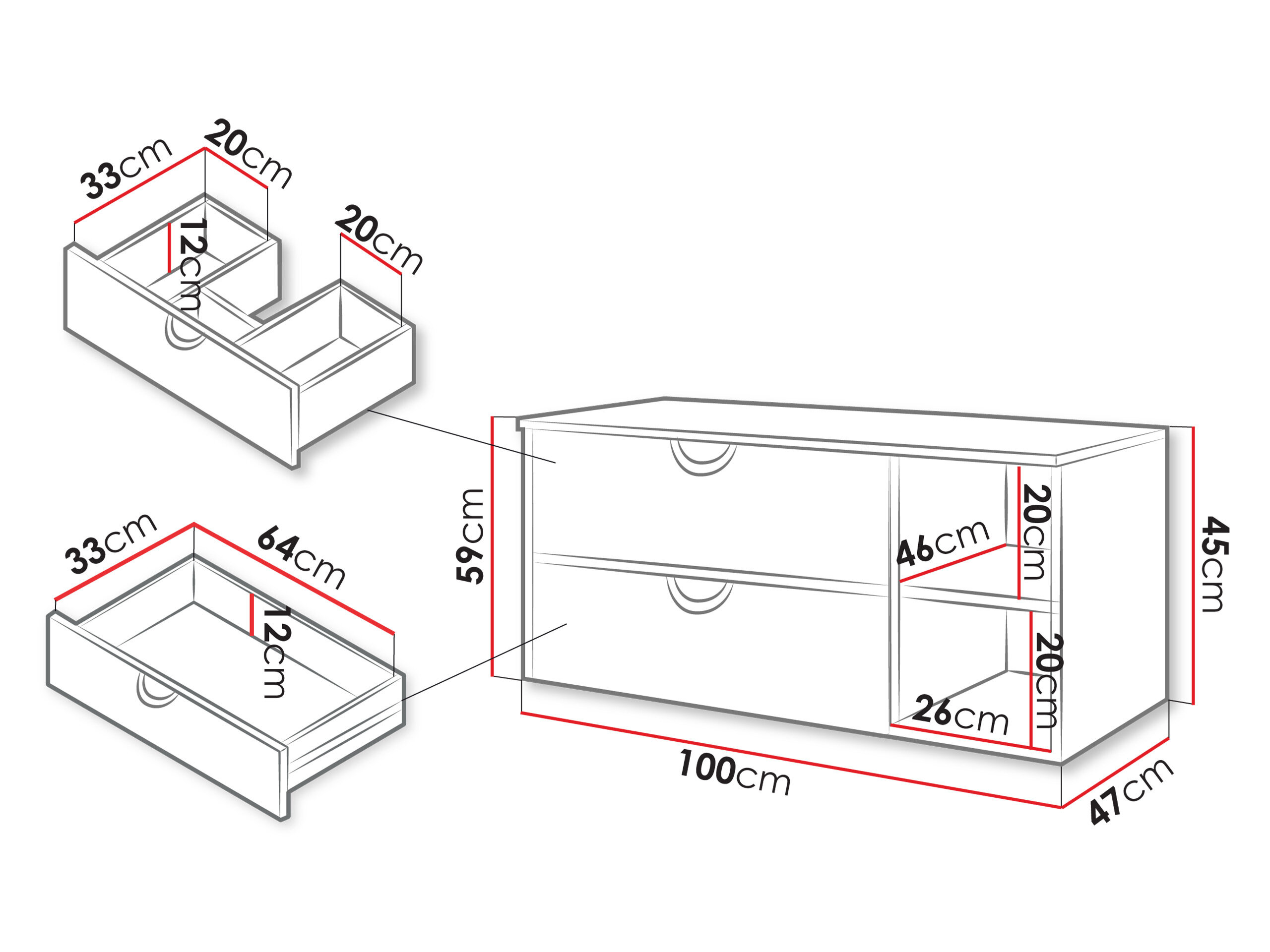 Vægbadeværelsesskab til håndvask Sodalis (Sort)