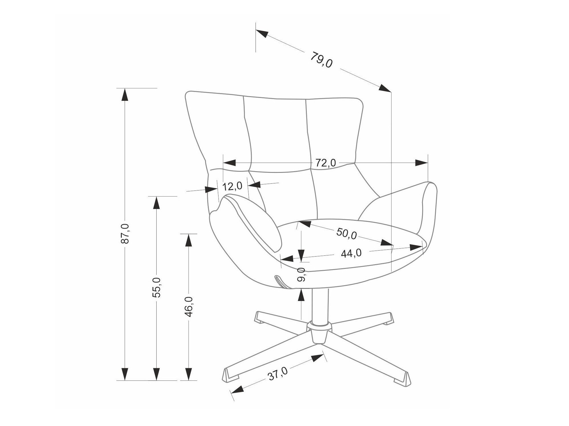 Lænestol Houston 2088 (Grå)
