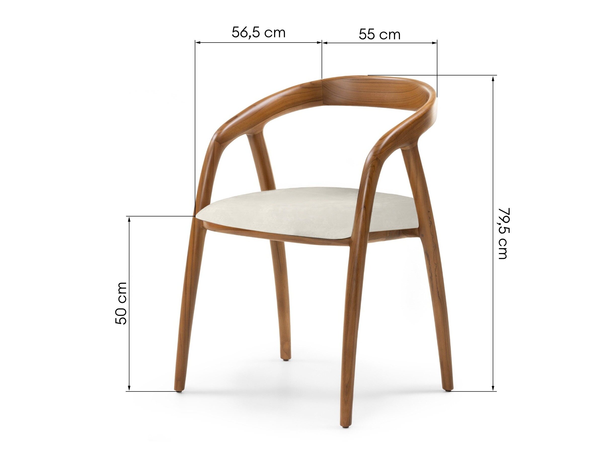 Stolica Burleson 492 (Krem + Hrast)