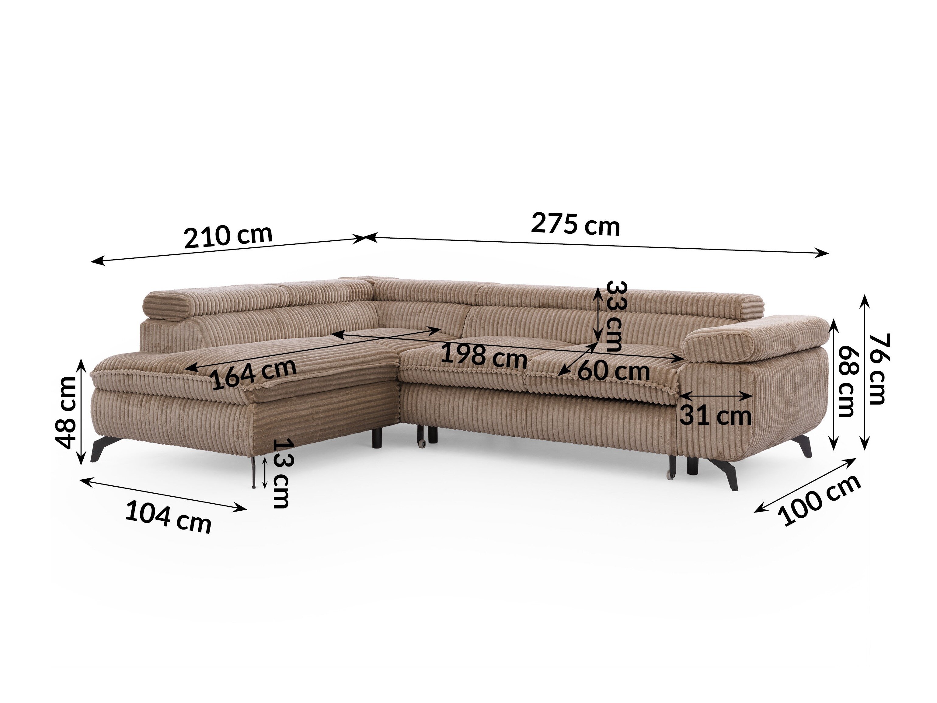 Hoekbank Rocklin 122 (Tilia 17)