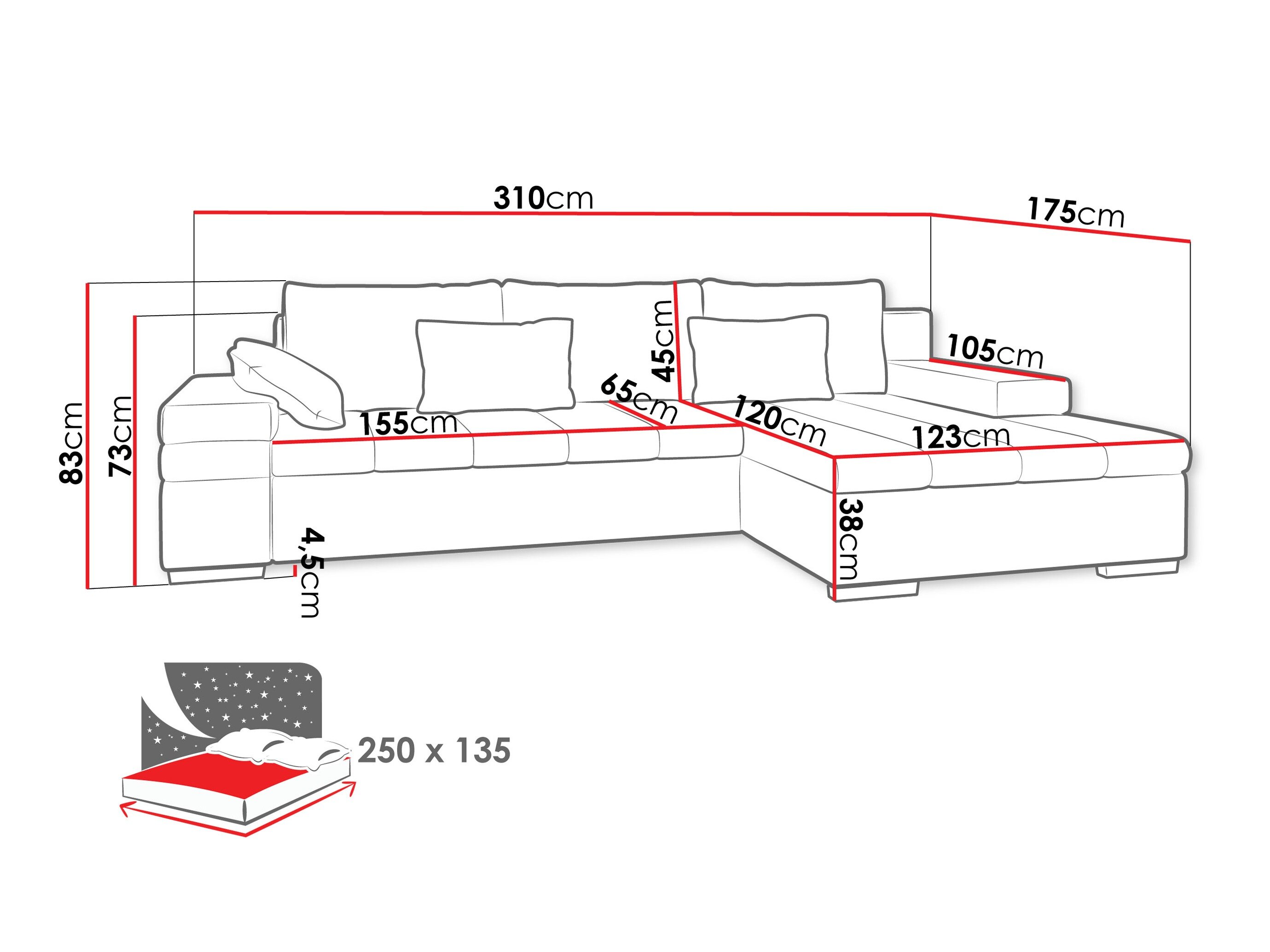 Hjørnesofa Comfivo 169 (Piaingen 14 + Piaingen 13)