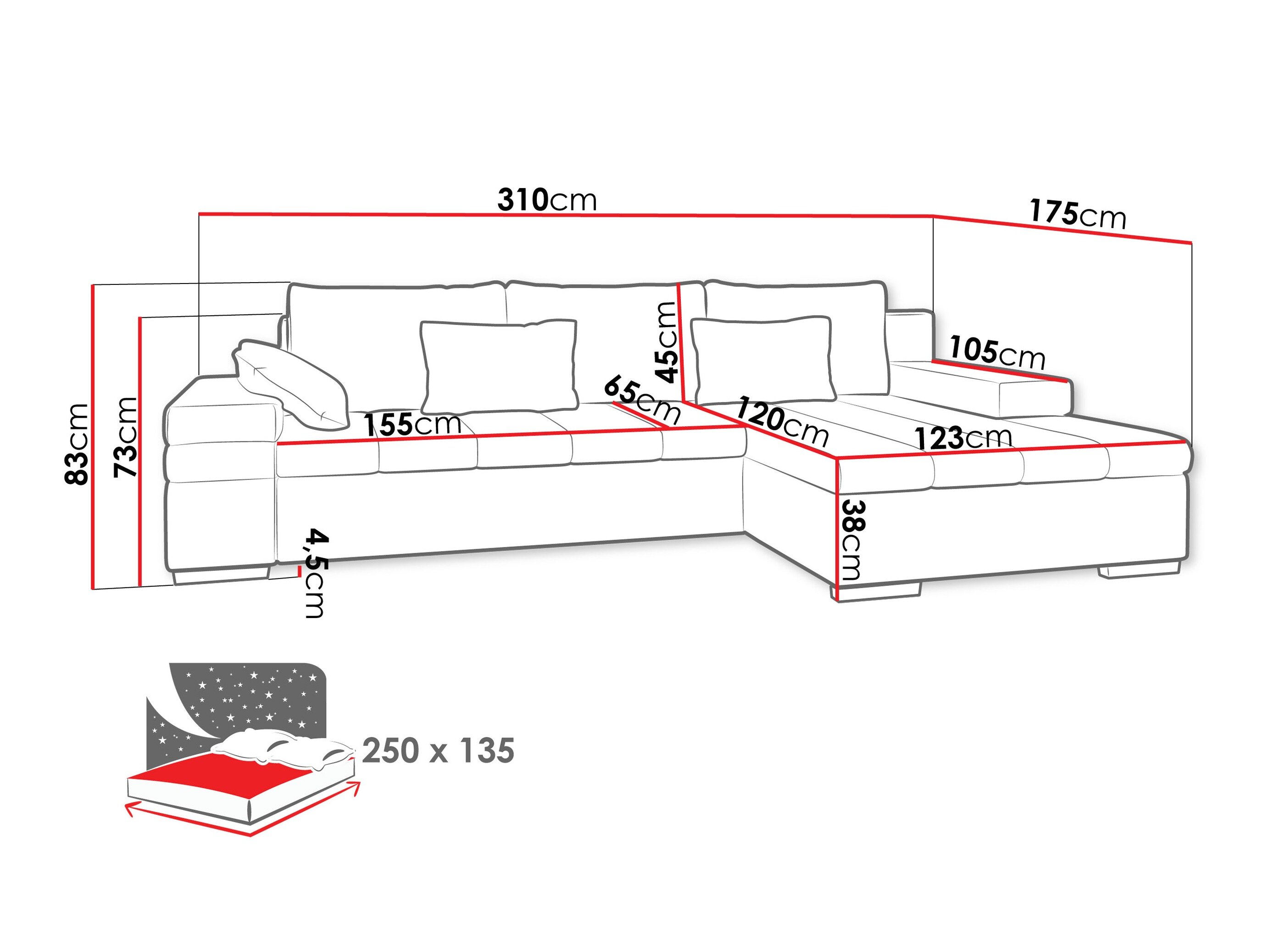 Hjørnesofa Comfivo 169 (Zoya 03 + Piaingen 02)
