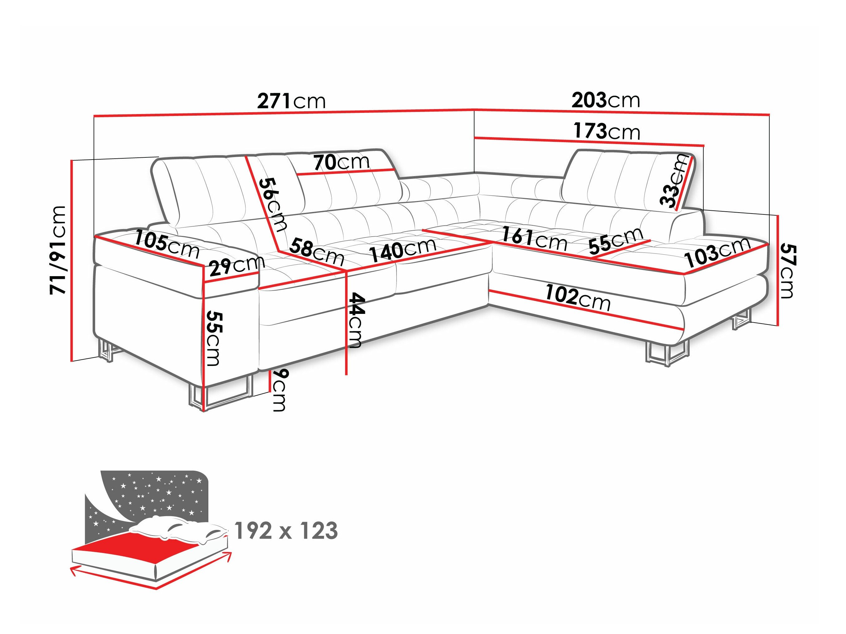 Hjørnesofa Comfivo 247 (Otusso 14)