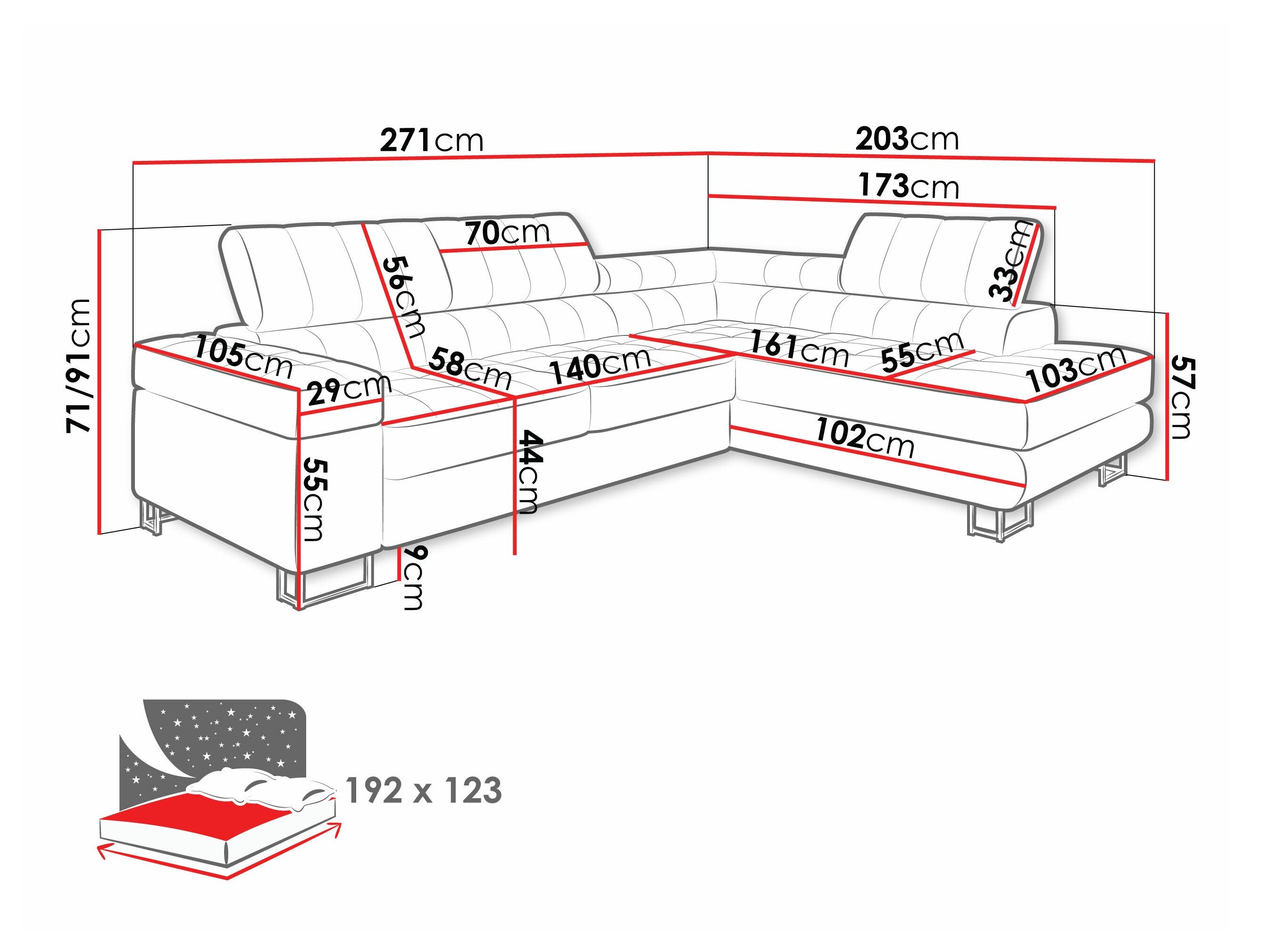 Hjørnesofa Comfivo 247 (Sorriso 04)