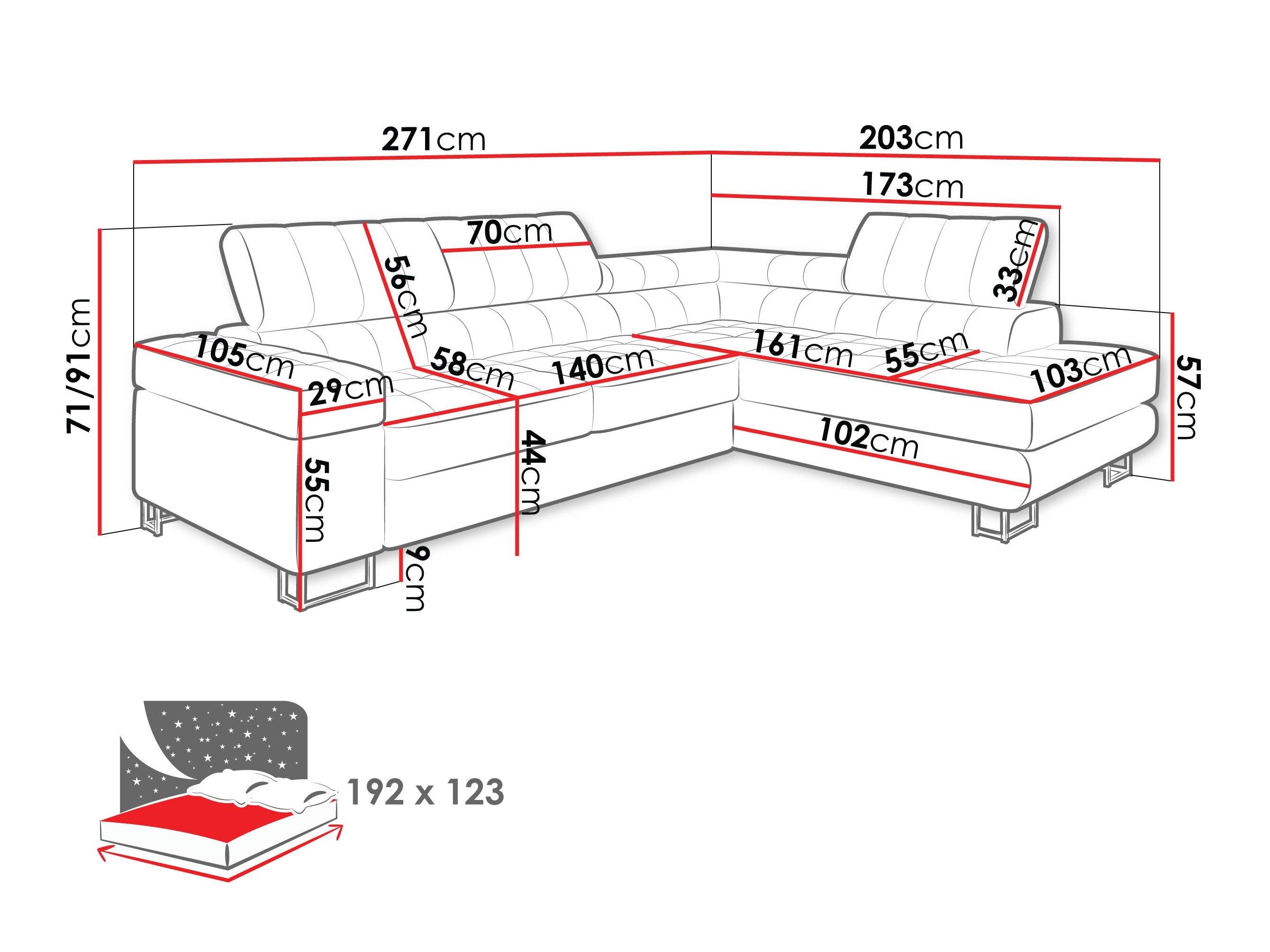 Hjørnesofa Comfivo Anima I (Corbett 08)