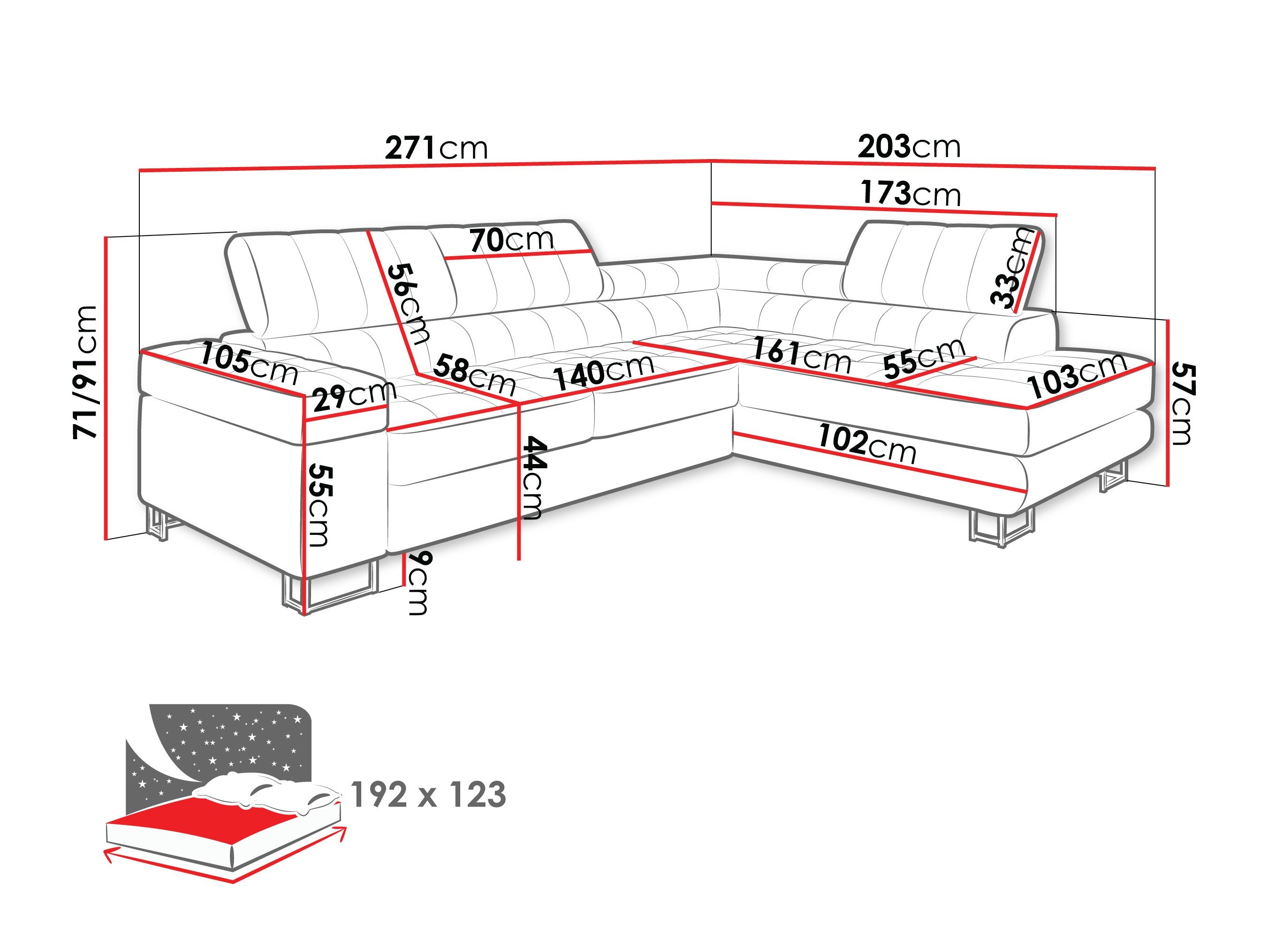 Hjørnesofa Comfivo Anima I (Corbett 08)