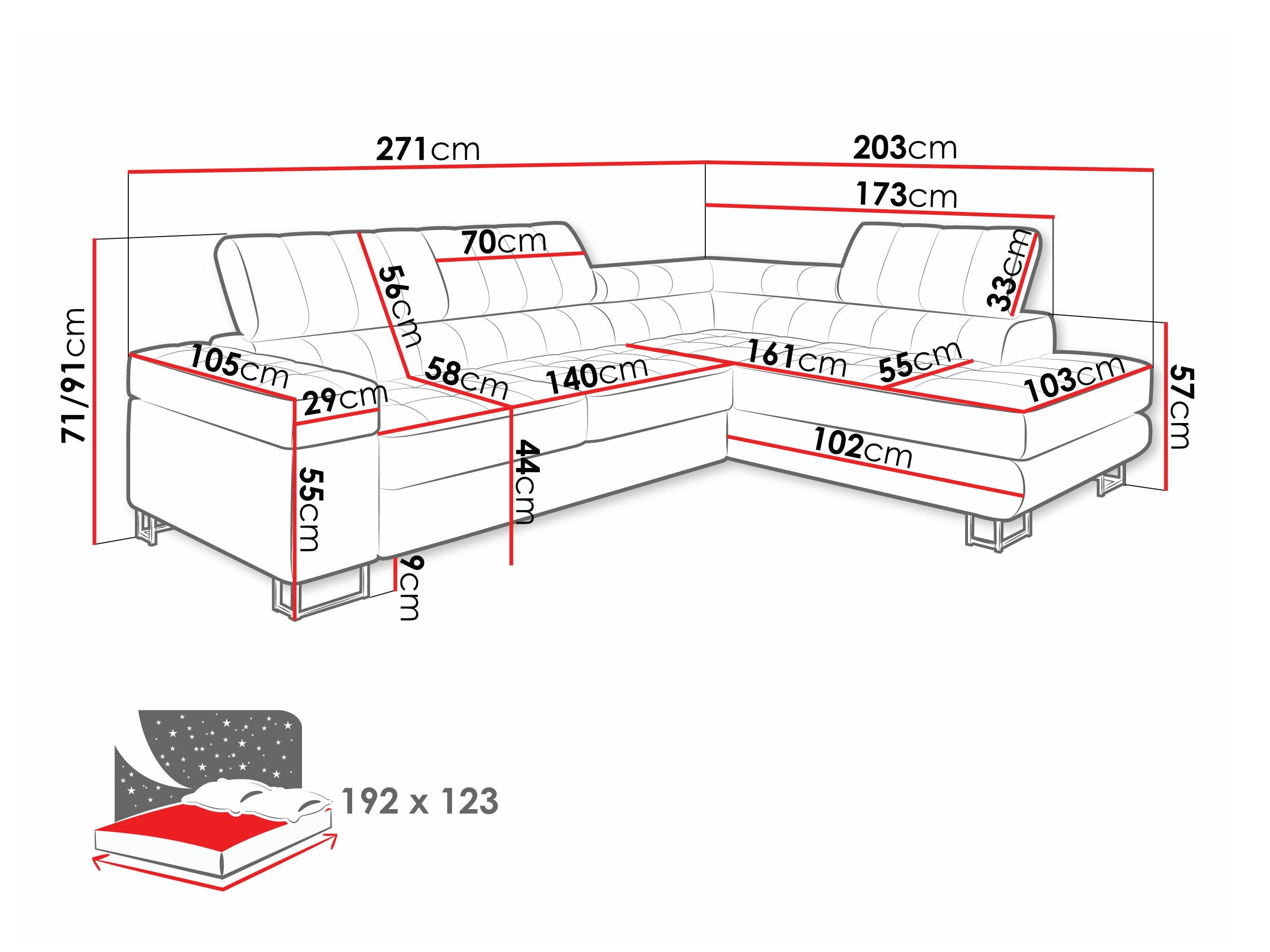 Hjørnesofa Comfivo Anima I (Sorriso 04)