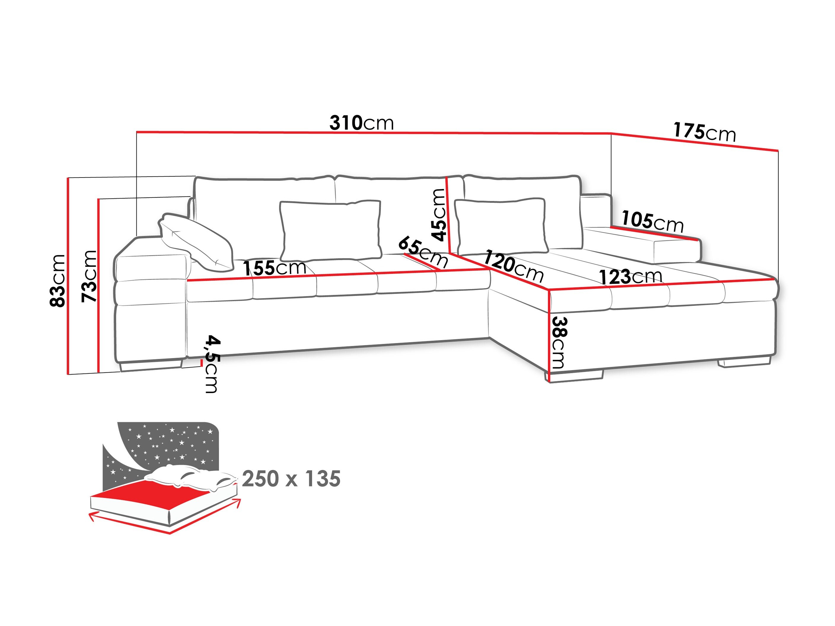 Hjørnesofa Comfivo Olivetum II (Piaingen 02 + Corbett 21)