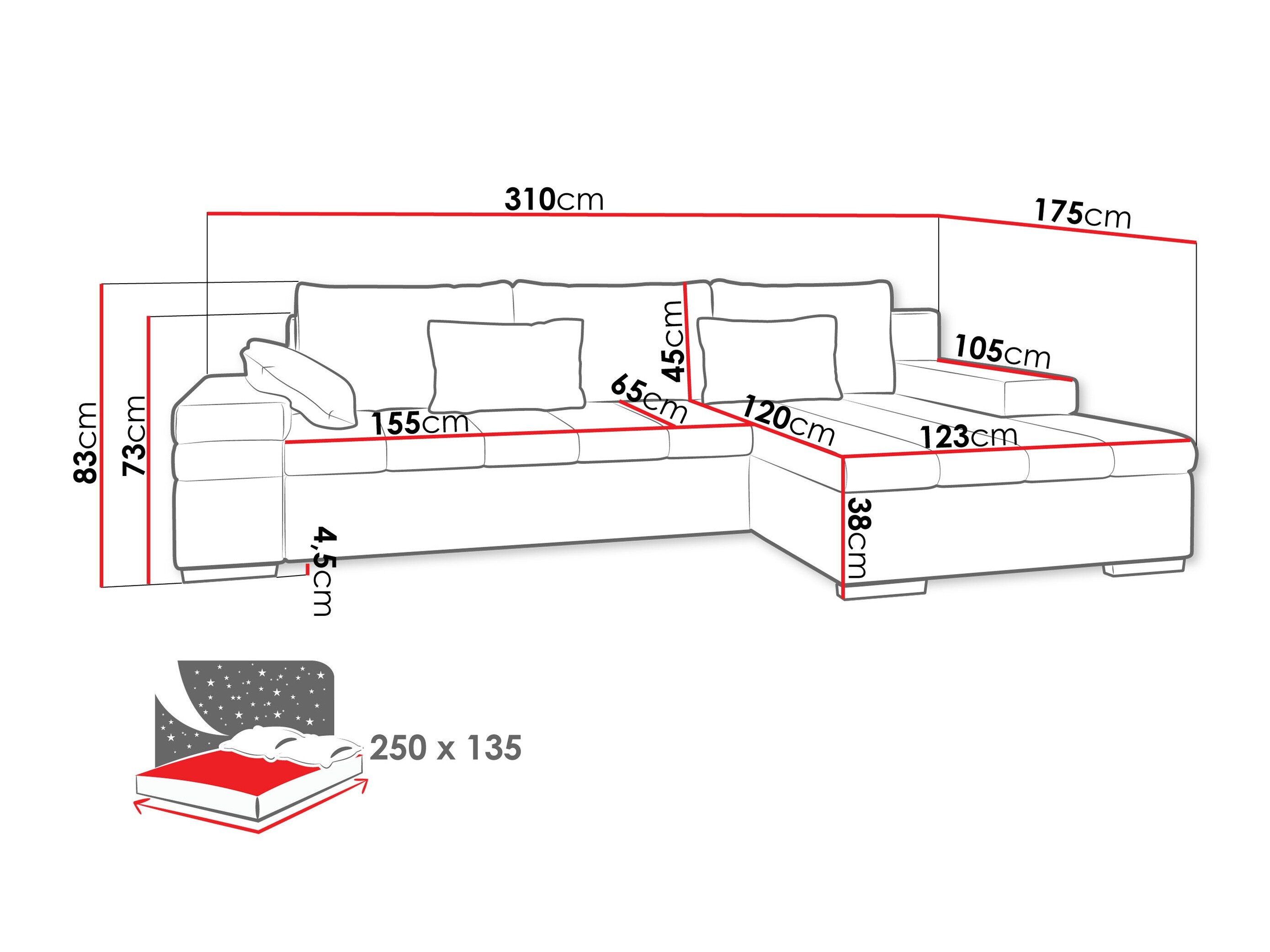 Hjørnesofa Comfivo Olivetum II (Zoya 03 + Piano 02)
