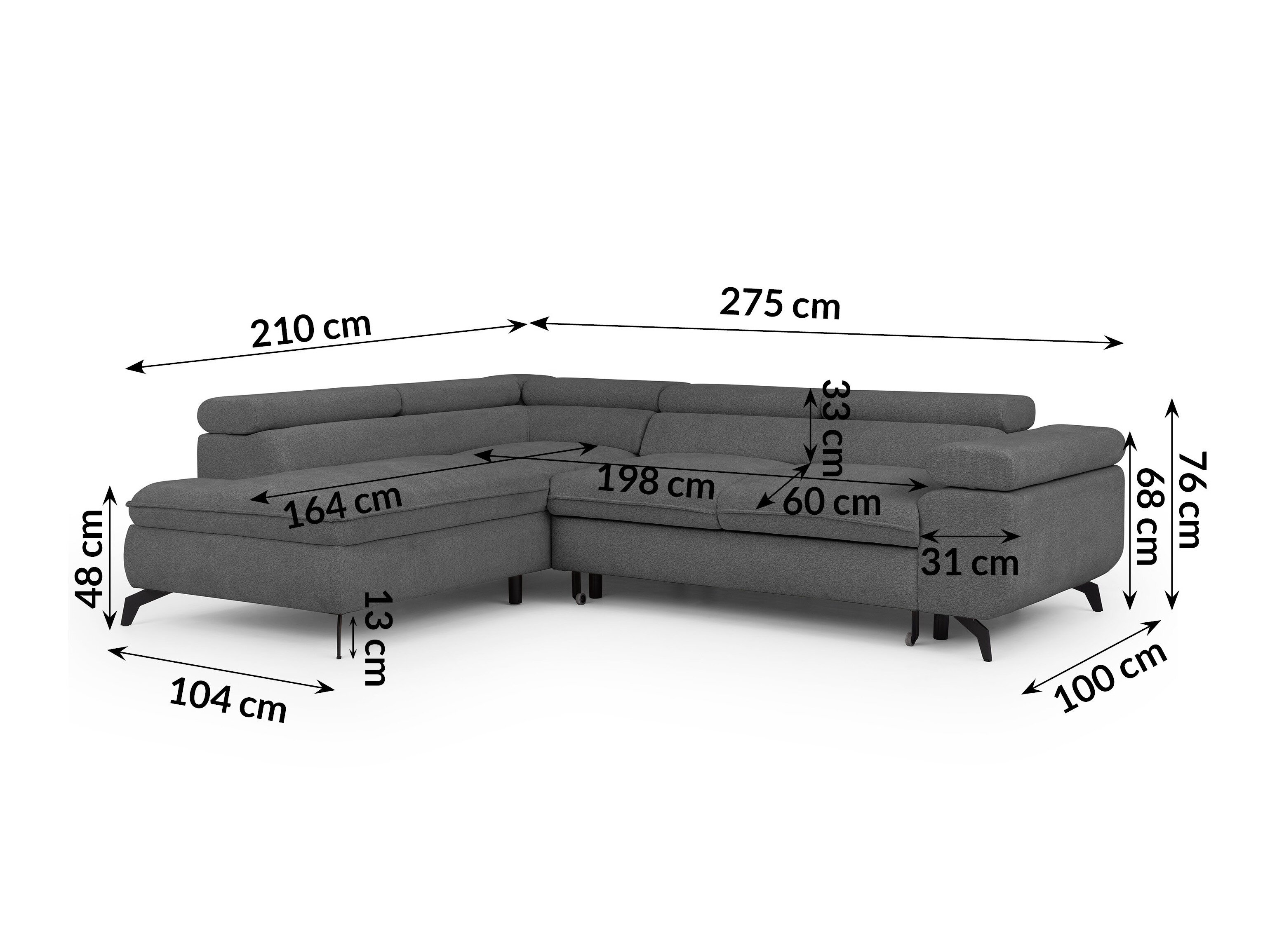 Hoekbank Rocklin 122 (Misterio 90)